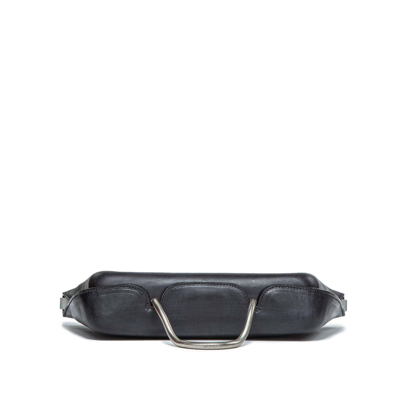cecchi de rossi clutch BICORNE in pelle nera sopra