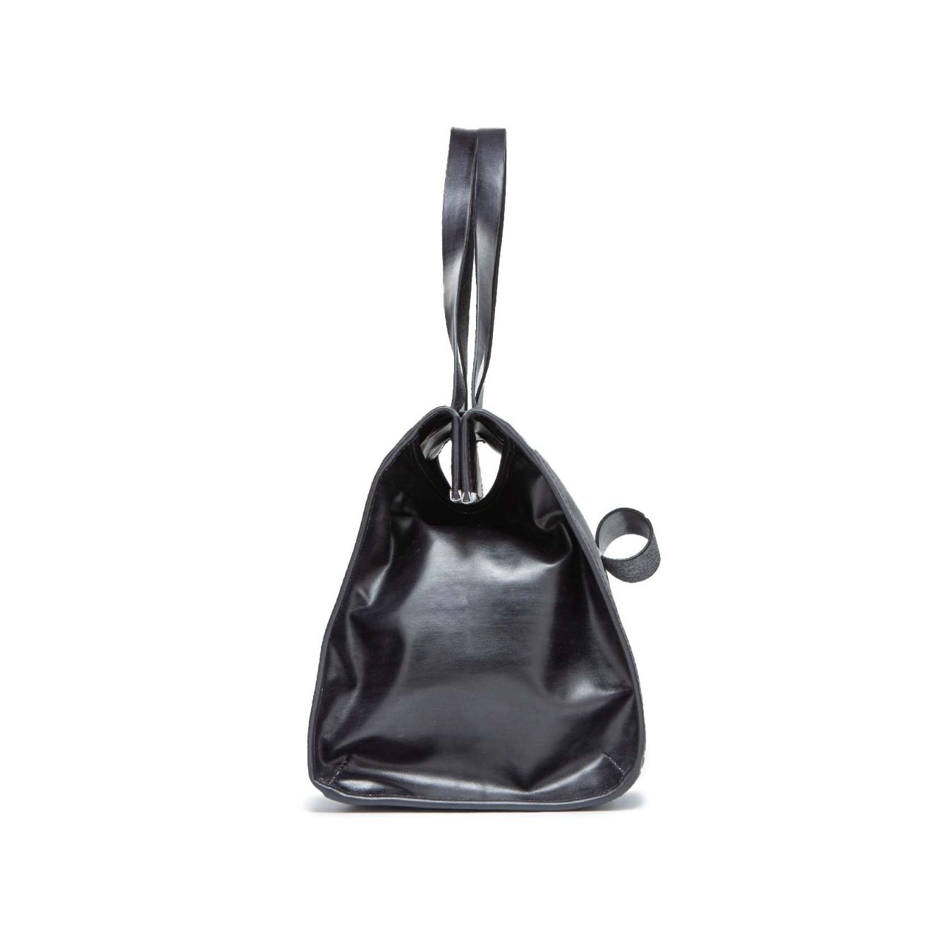 shopper PRAIRE in pelle nera cecchi de rossi profilo