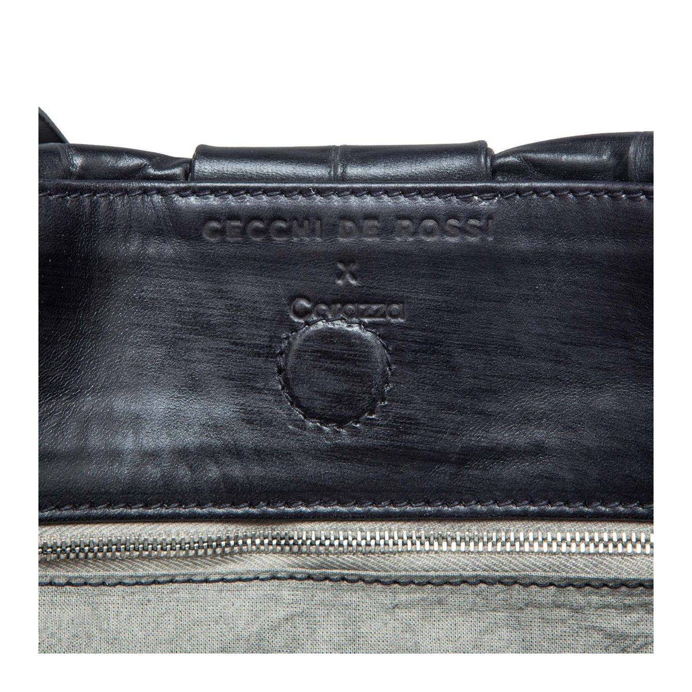 cecchi de rossi shopper VENTA TOTE in pelle nera  dettagli
