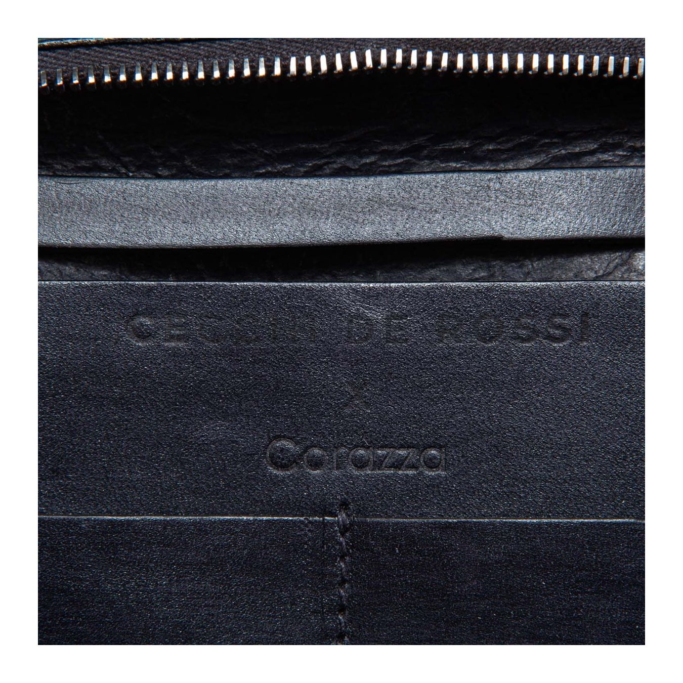 tracolla ARMOR BELT in pelle nera cecchi de rossi dettagli