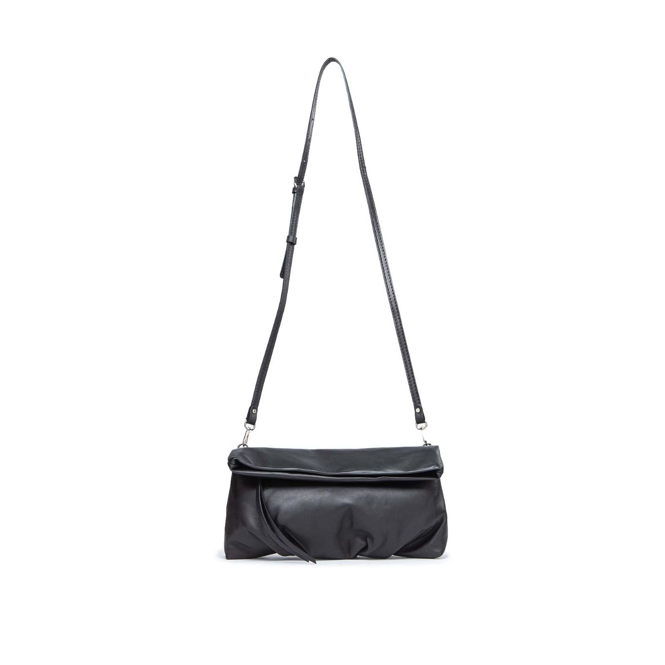 tracolla in pelle nera gianni chiarini