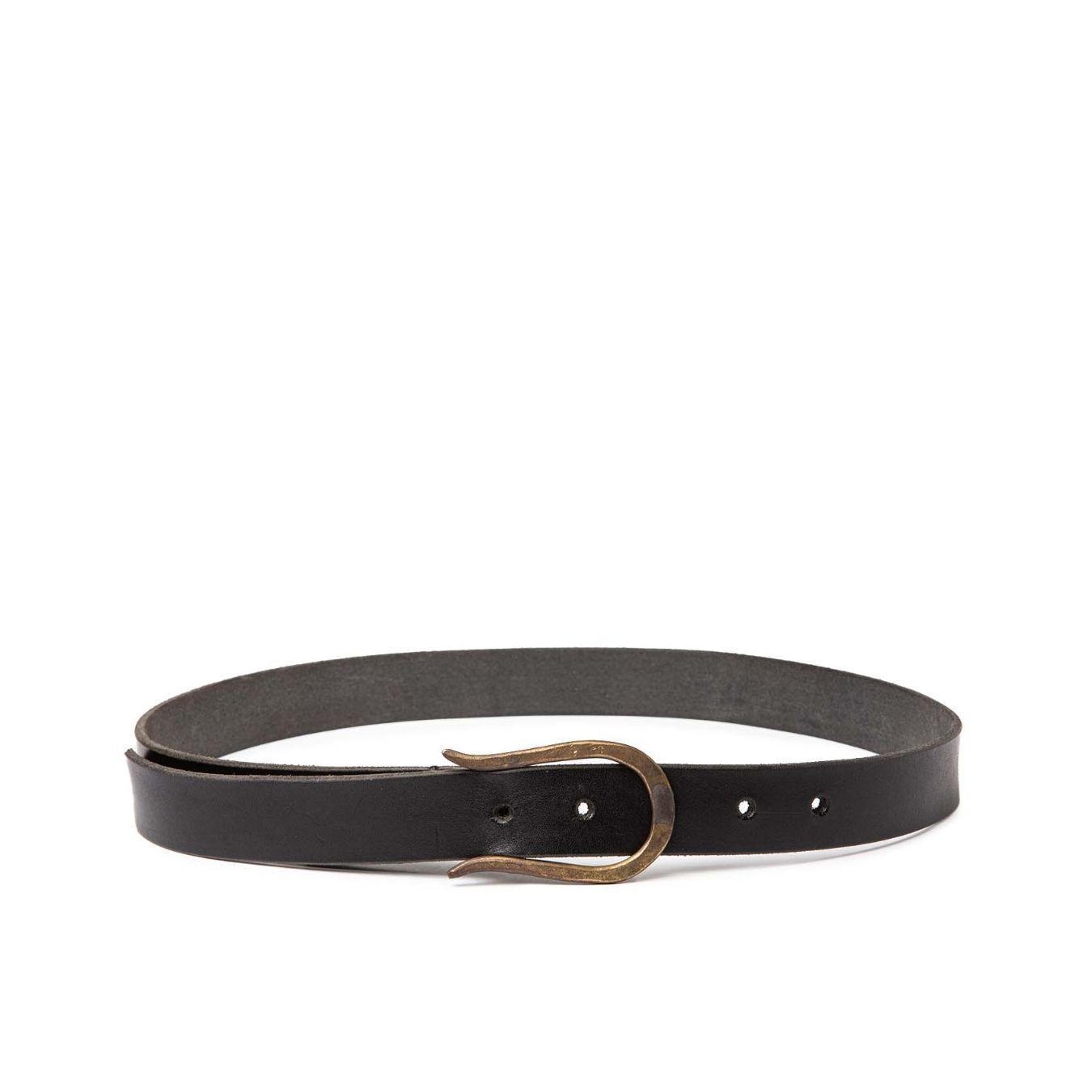 Cintura Tagliovivo in pelle con fibbia a ferro di cavallo 