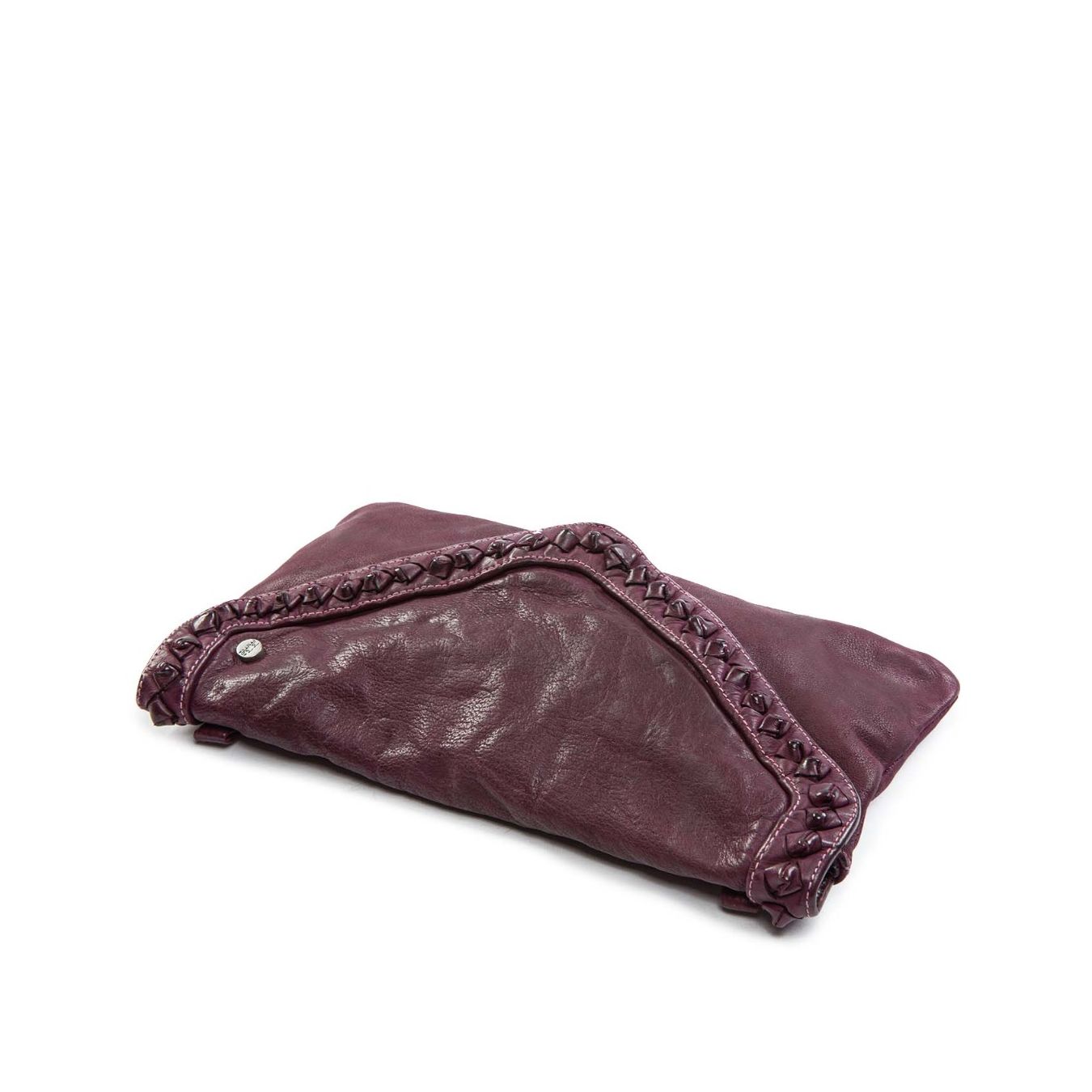 clucth NICOLE nodi in pelle amarone sopra