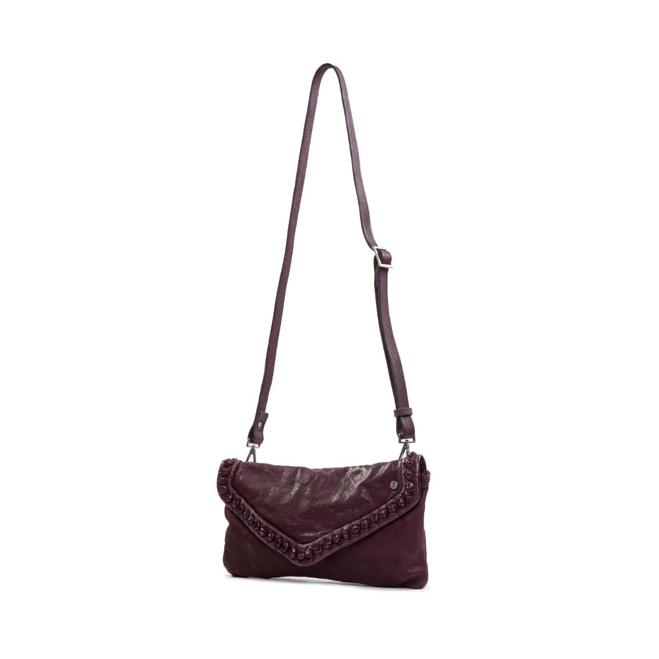 clucth NICOLE nodi in pelle amarone tracolla