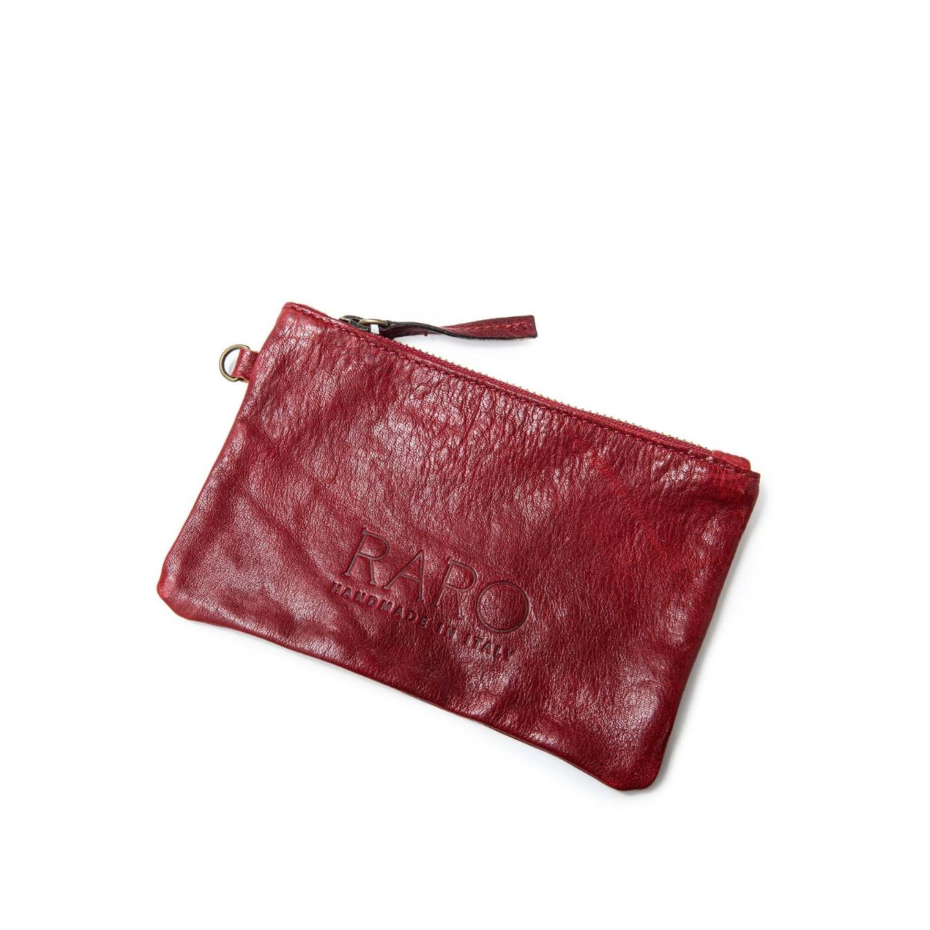 clutch lorica in pelle bordeaux raro