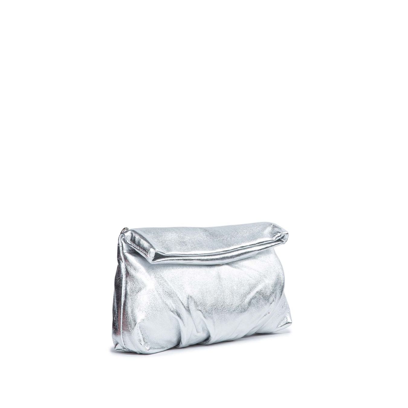 pochette in pelle argento chiarini