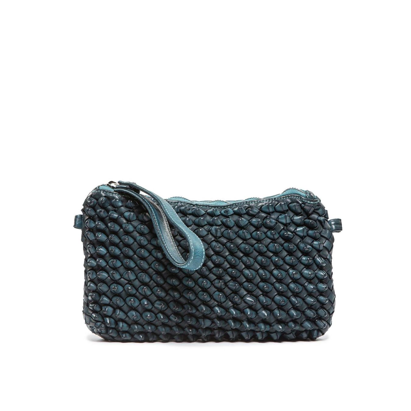 clutch DILETTA NODI in pelle pavone 