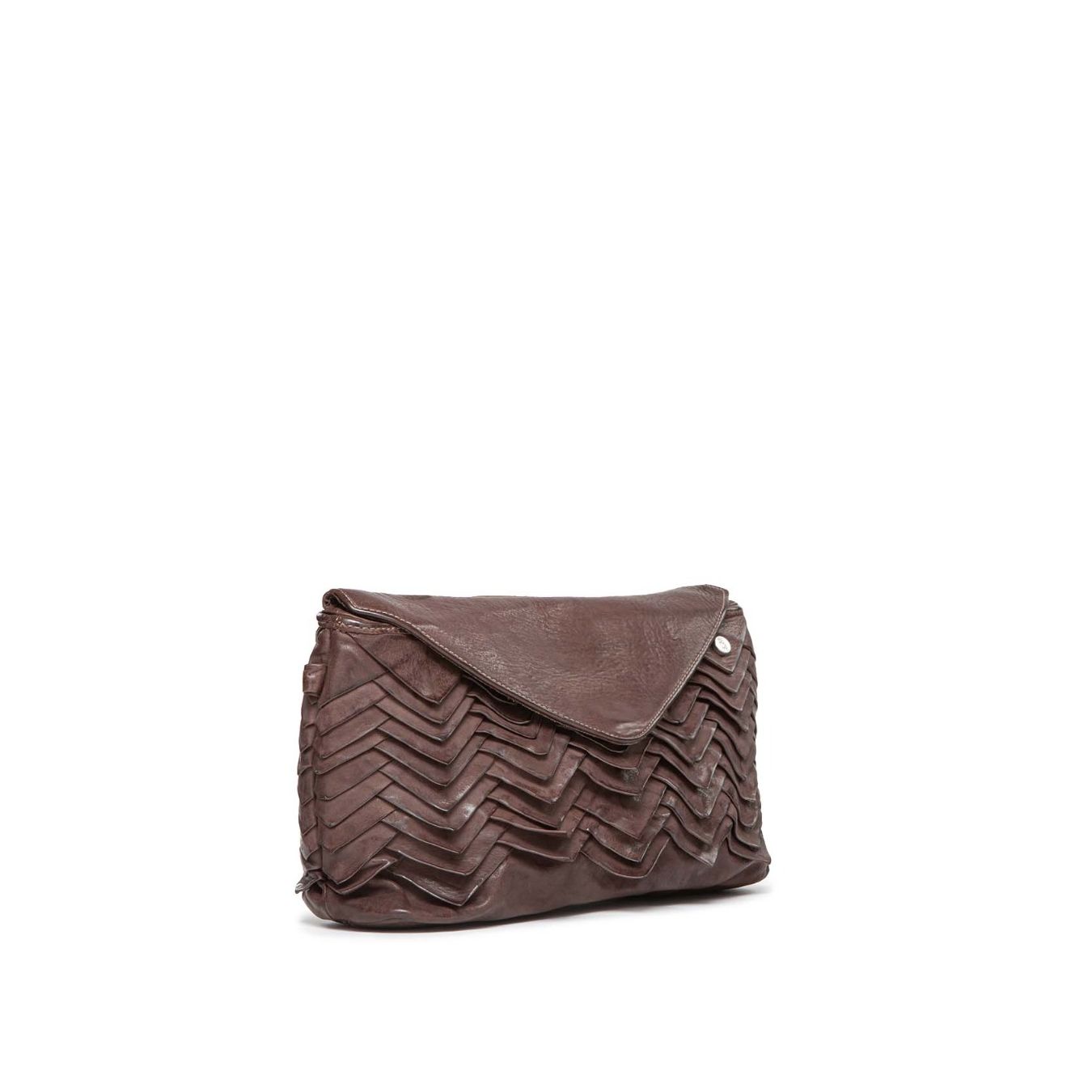 101 meme clutch EVA MANIS in pelle castagna chiusa