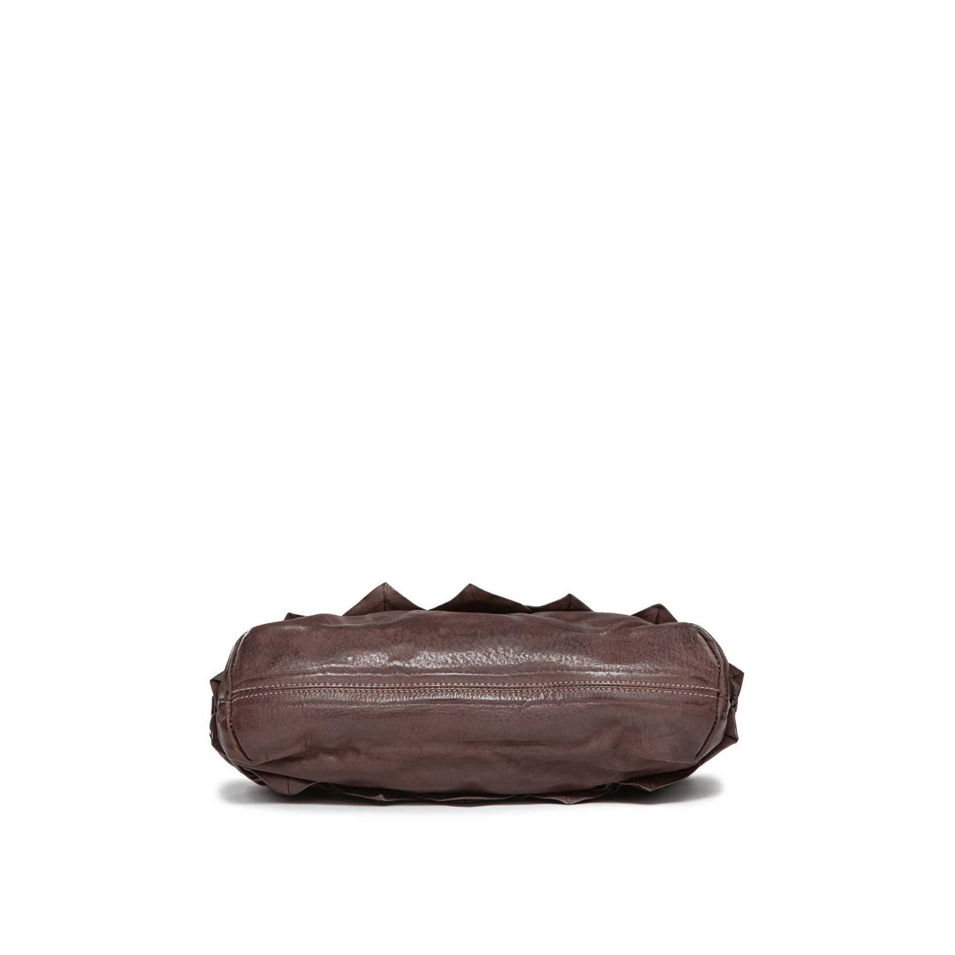 101 meme clutch EVA MANIS in pelle castagna sotto