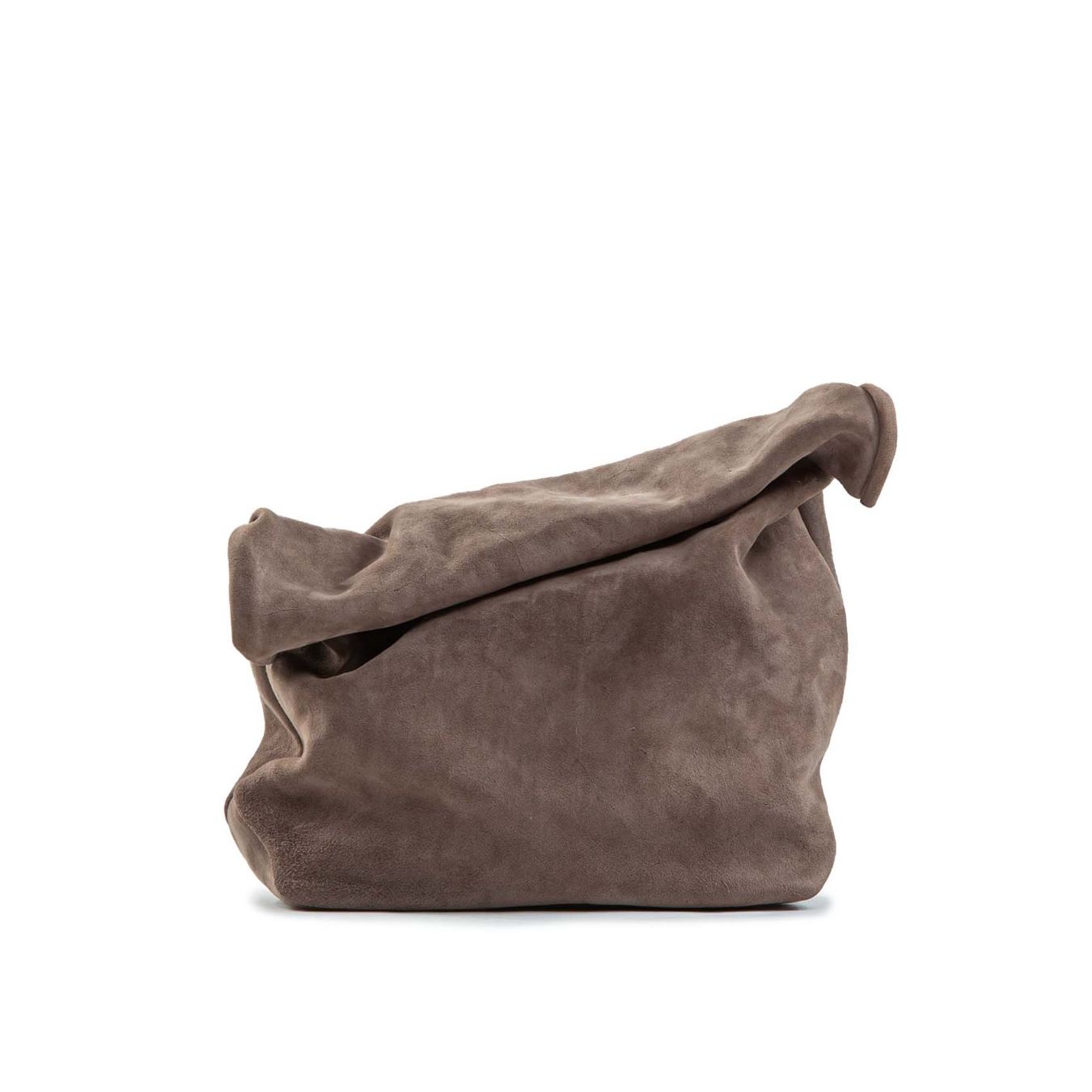 clutch in camoscio grigio smoke