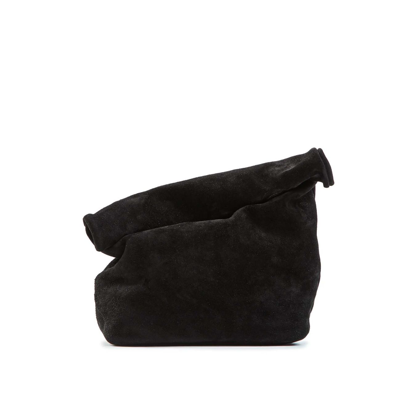 clutch in camoscio nero 