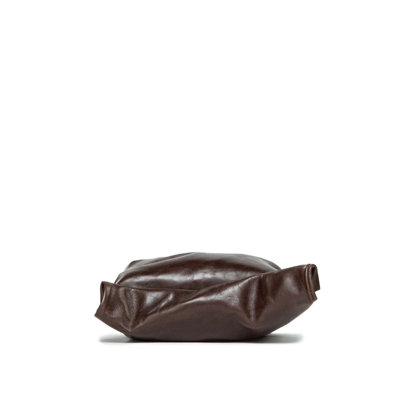 clutch in pelle marrone 