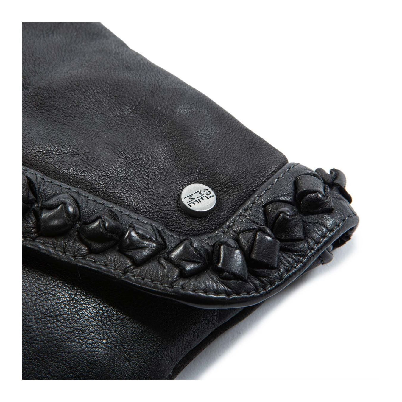 clutch NICOLE nodi in pelle nera chiusura