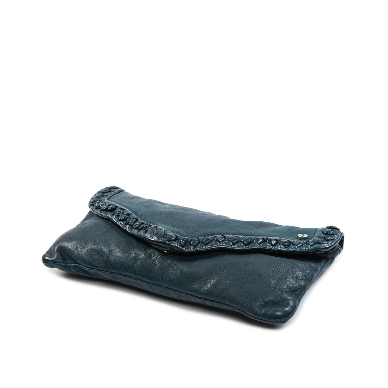 clutch NICOLE nodi in pelle pavone sotto