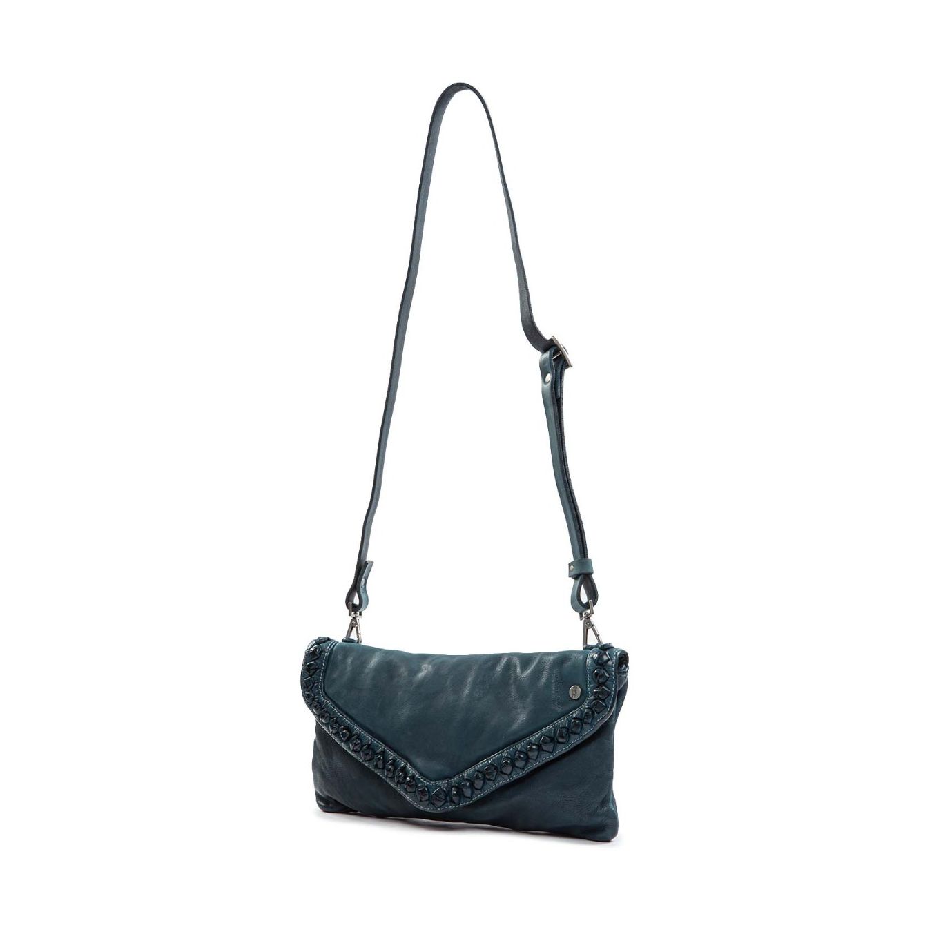 clutch NICOLE nodi in pelle pavone tracolla