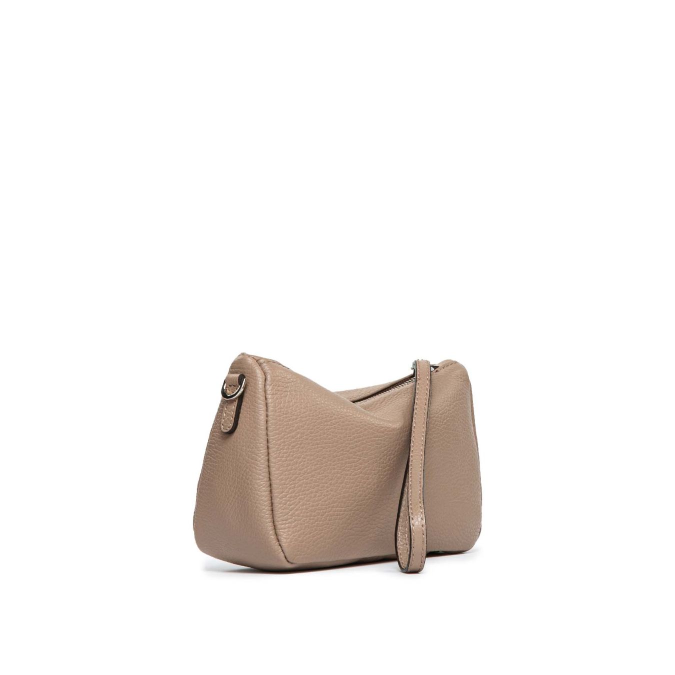 clutch NORA POUCH in pelle beige 