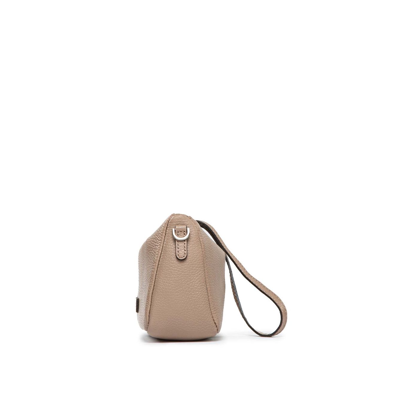 clutch NORA POUCH in pelle beige 