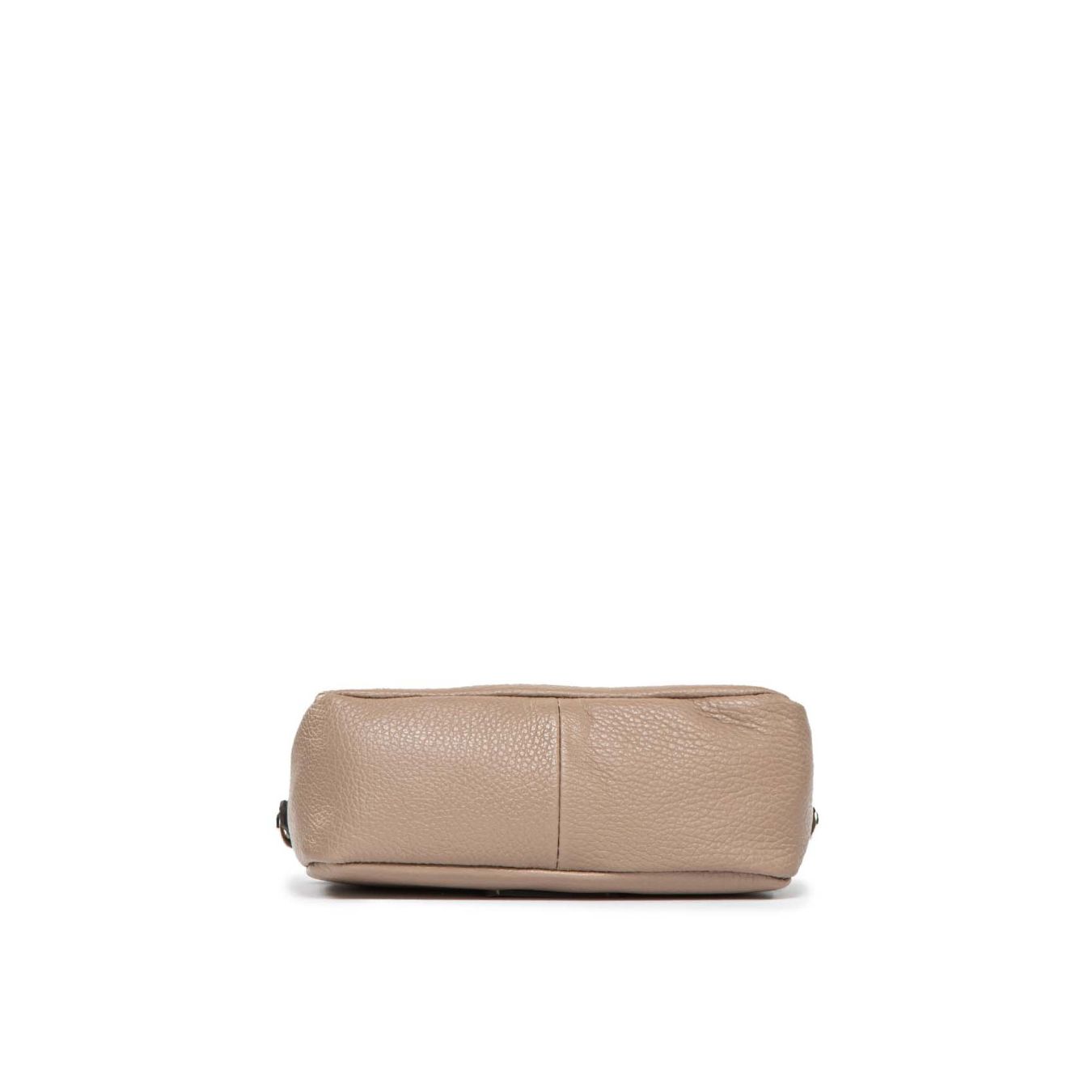 clutch NORA POUCH in pelle beige 