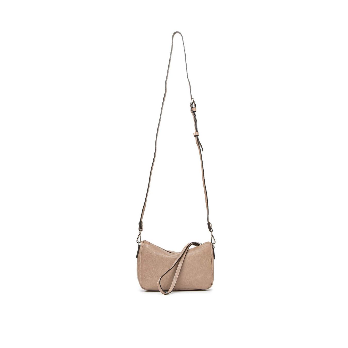 clutch NORA POUCH in pelle beige 