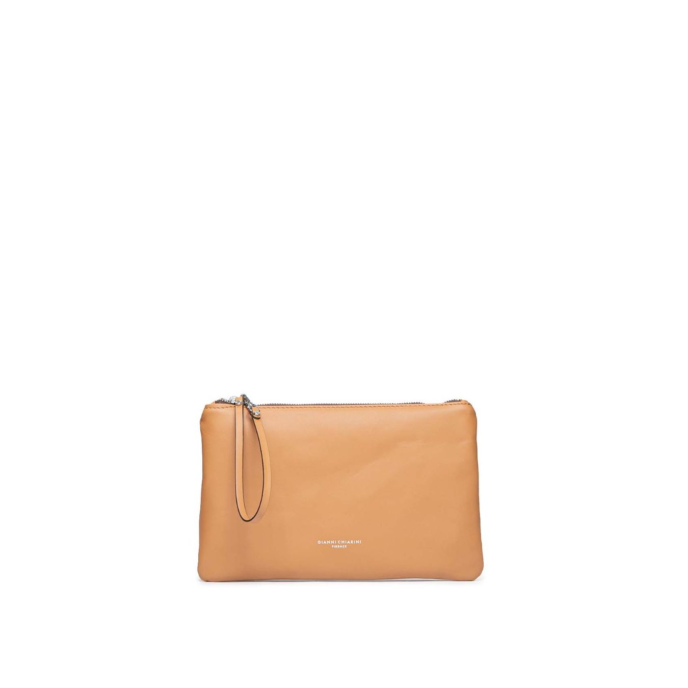 clutch pelle beige marcella chiarini