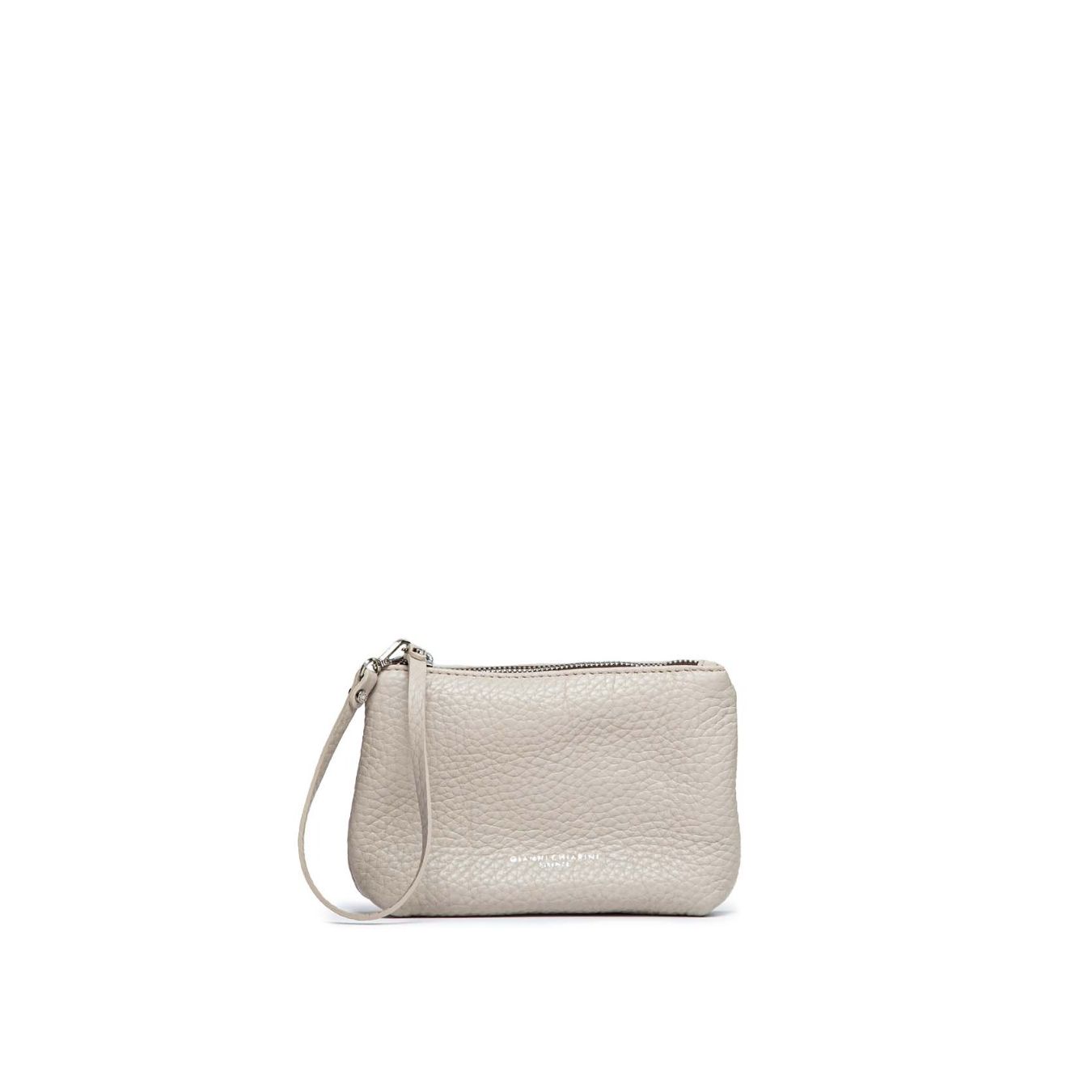 clutch pelle grigia chiarini