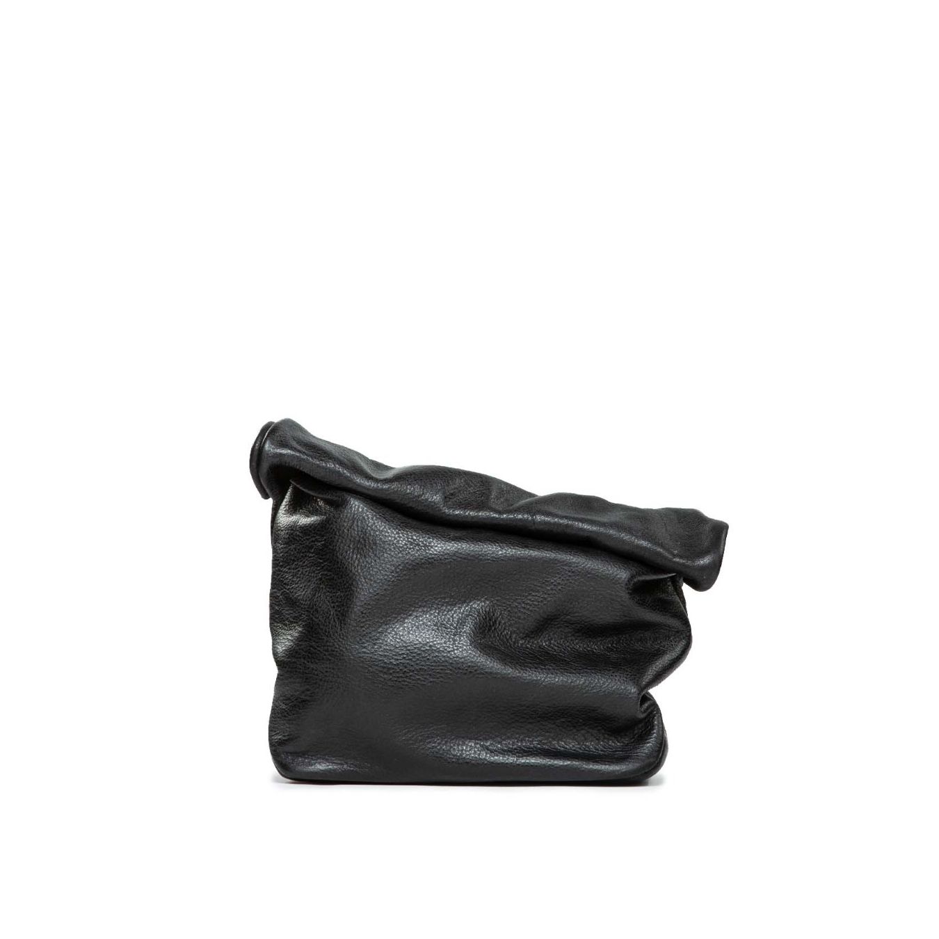 clutch in pelle nera 