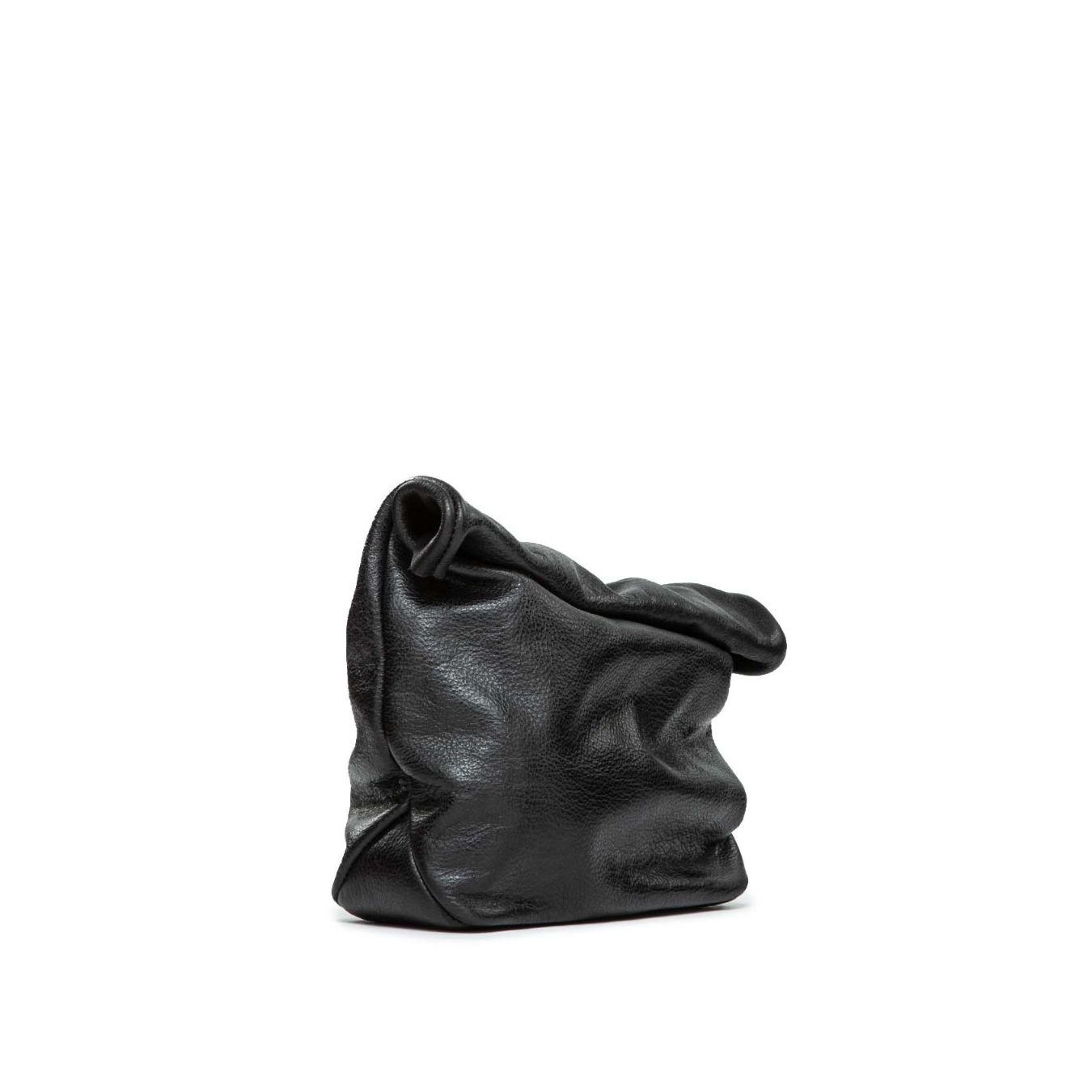 clutch in pelle nera 