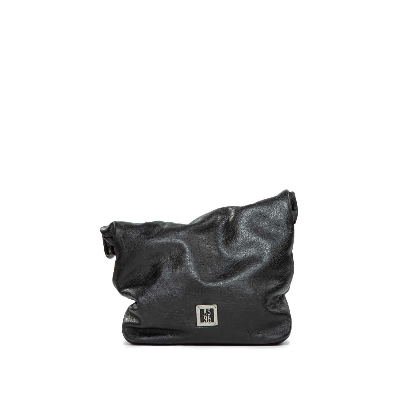 clutch in pelle nera 