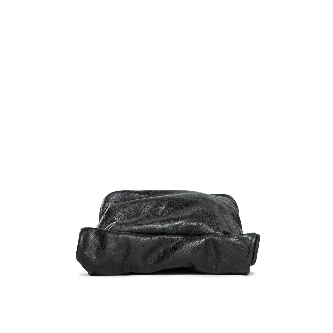 clutch in pelle nera 