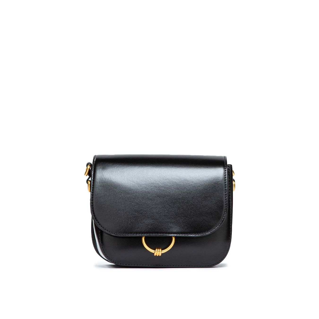 pochette in pelle nera meg