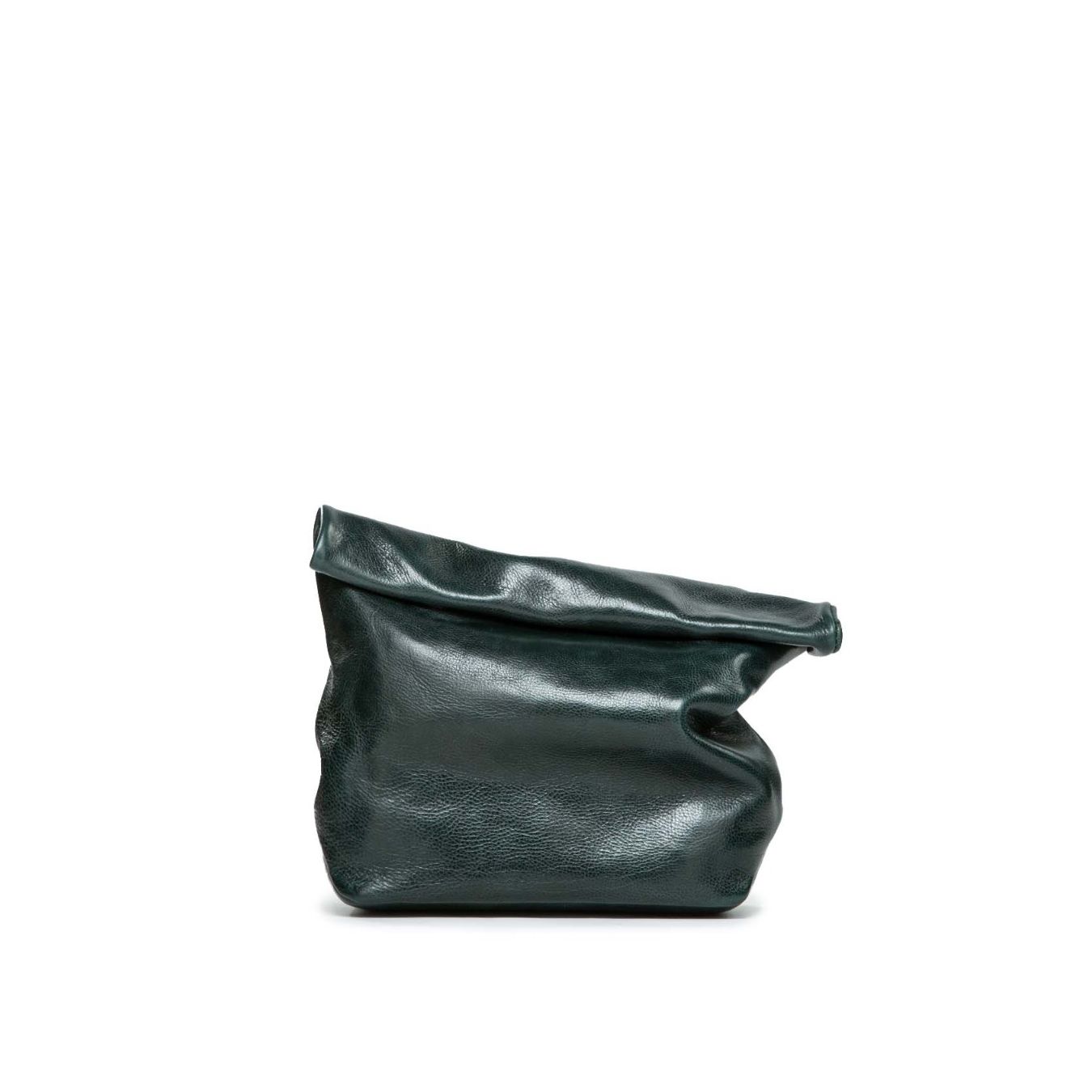 clutch in pelle verde 