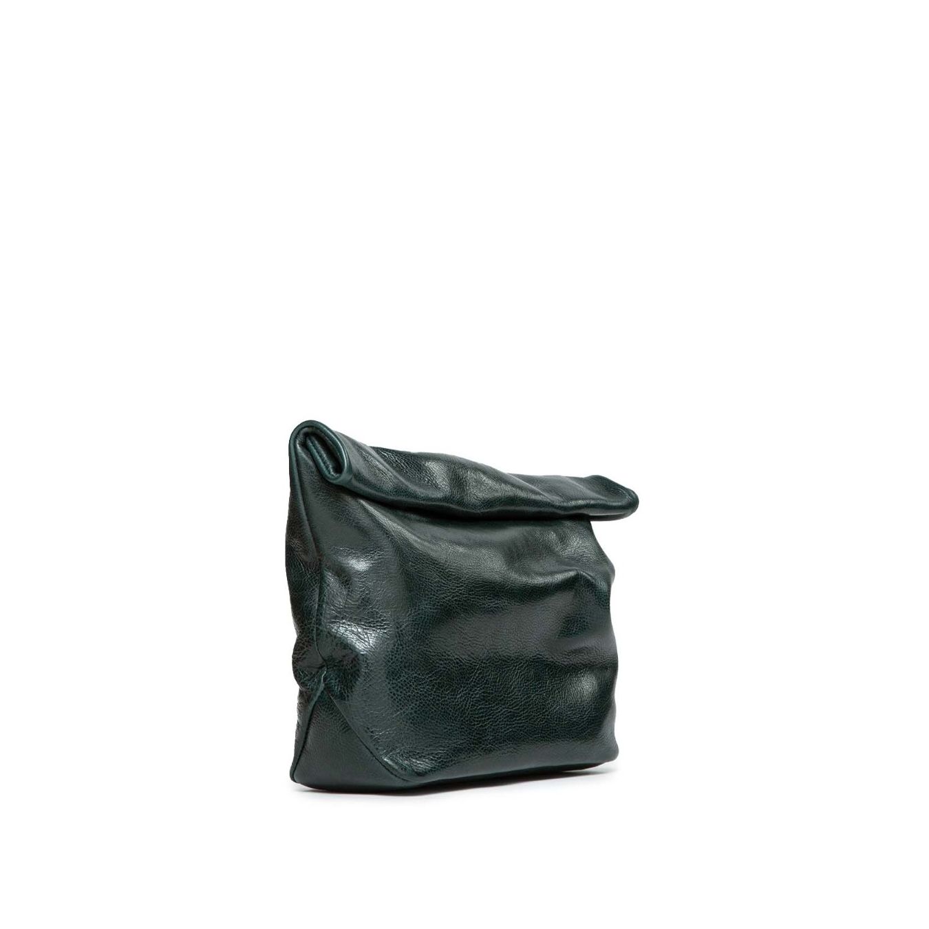 clutch in pelle verde 