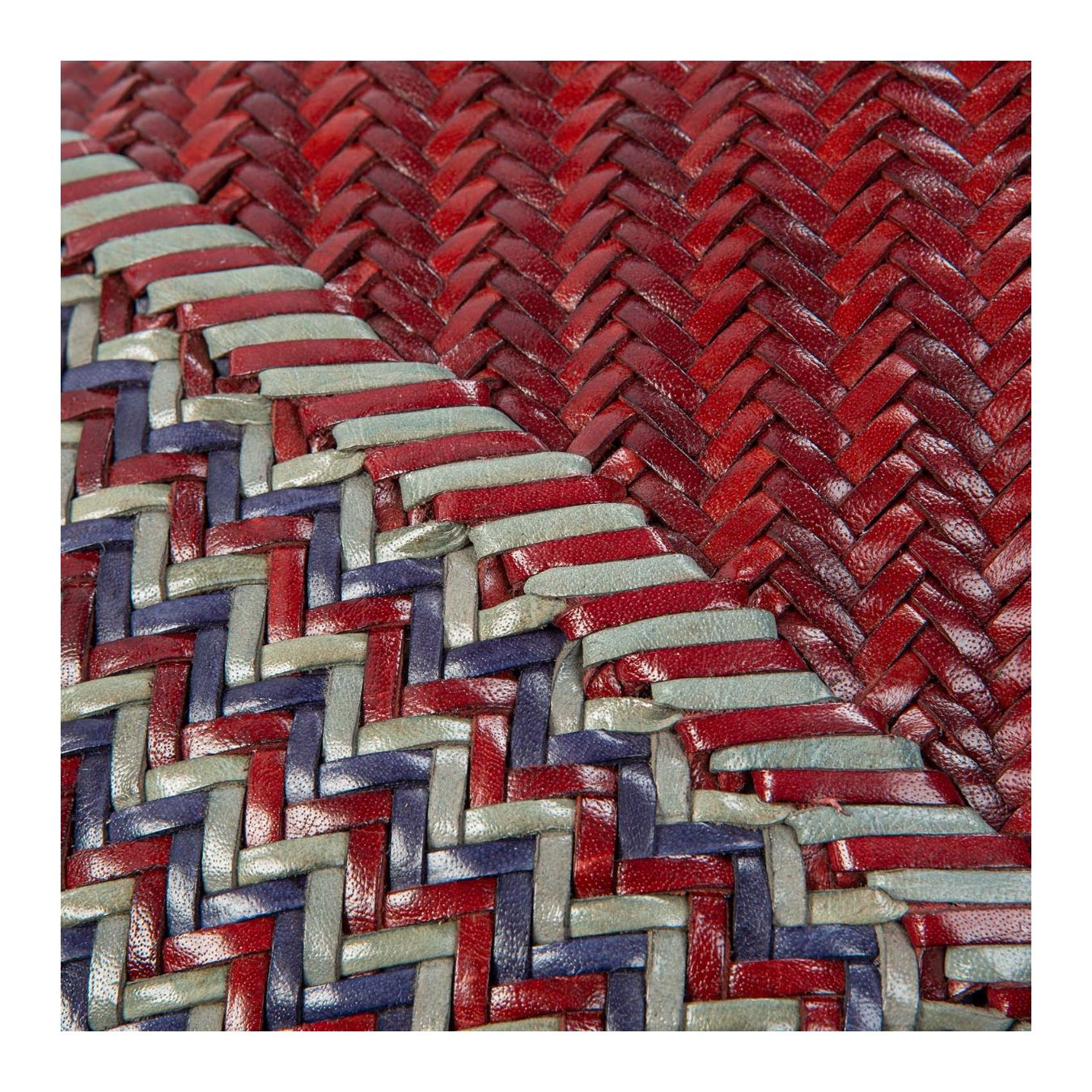 clutch PILLOW in pelle bordeaux colore