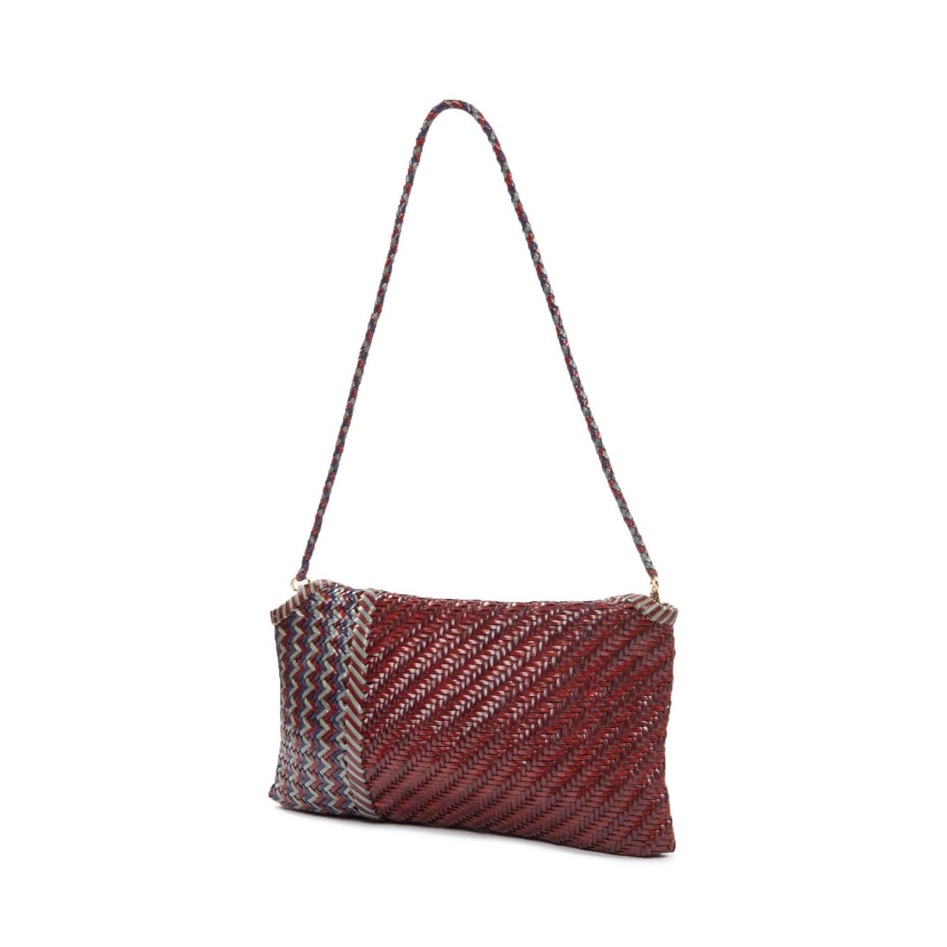 clutch PILLOW in pelle bordeaux dietro