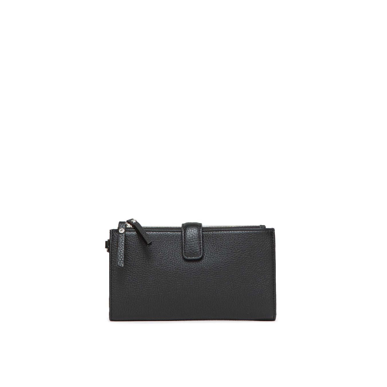 clutch portafogli in pelle nera 