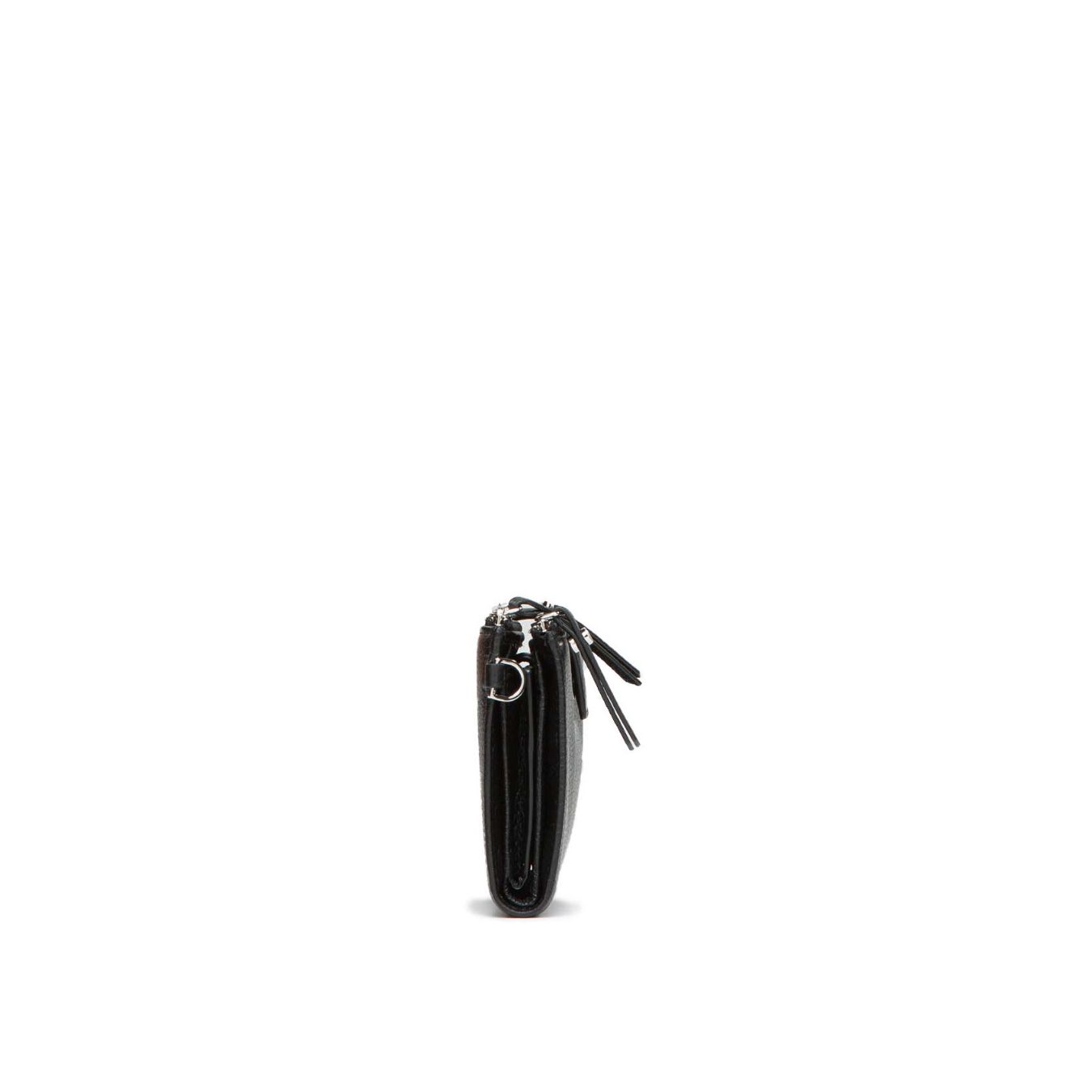clutch portafogli in pelle nera 