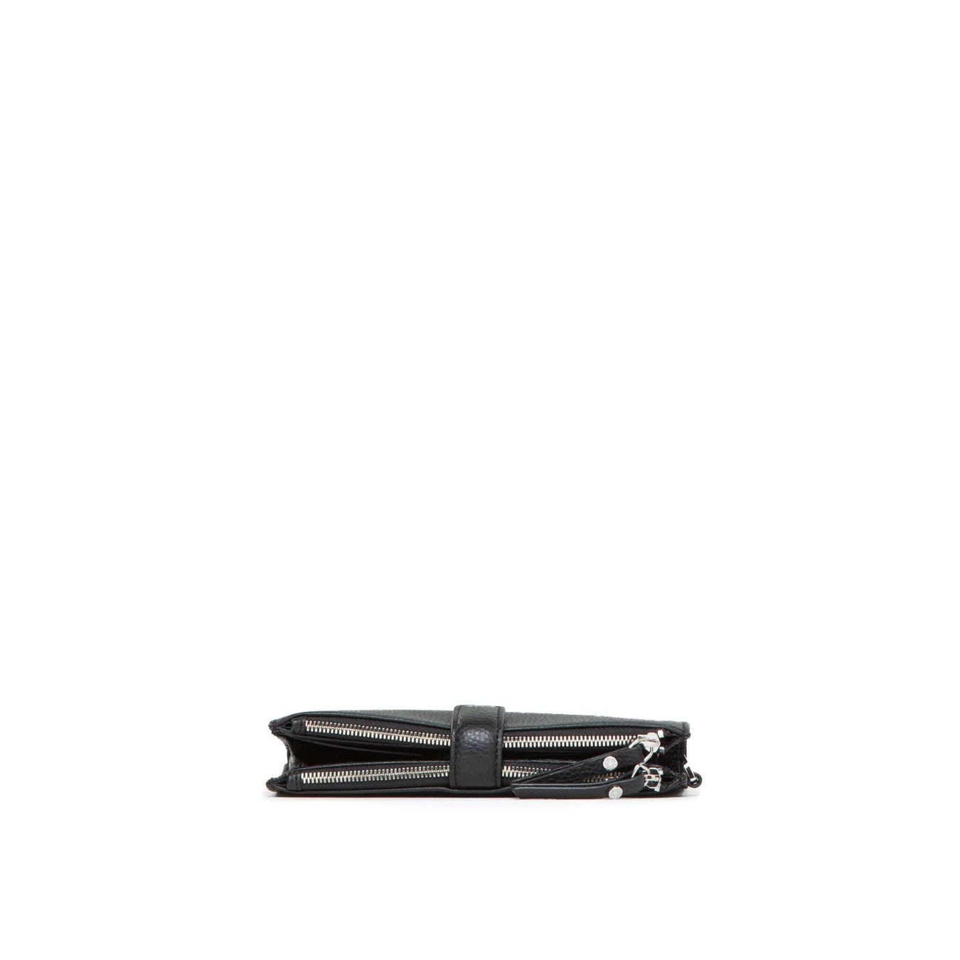 clutch portafogli in pelle nera 