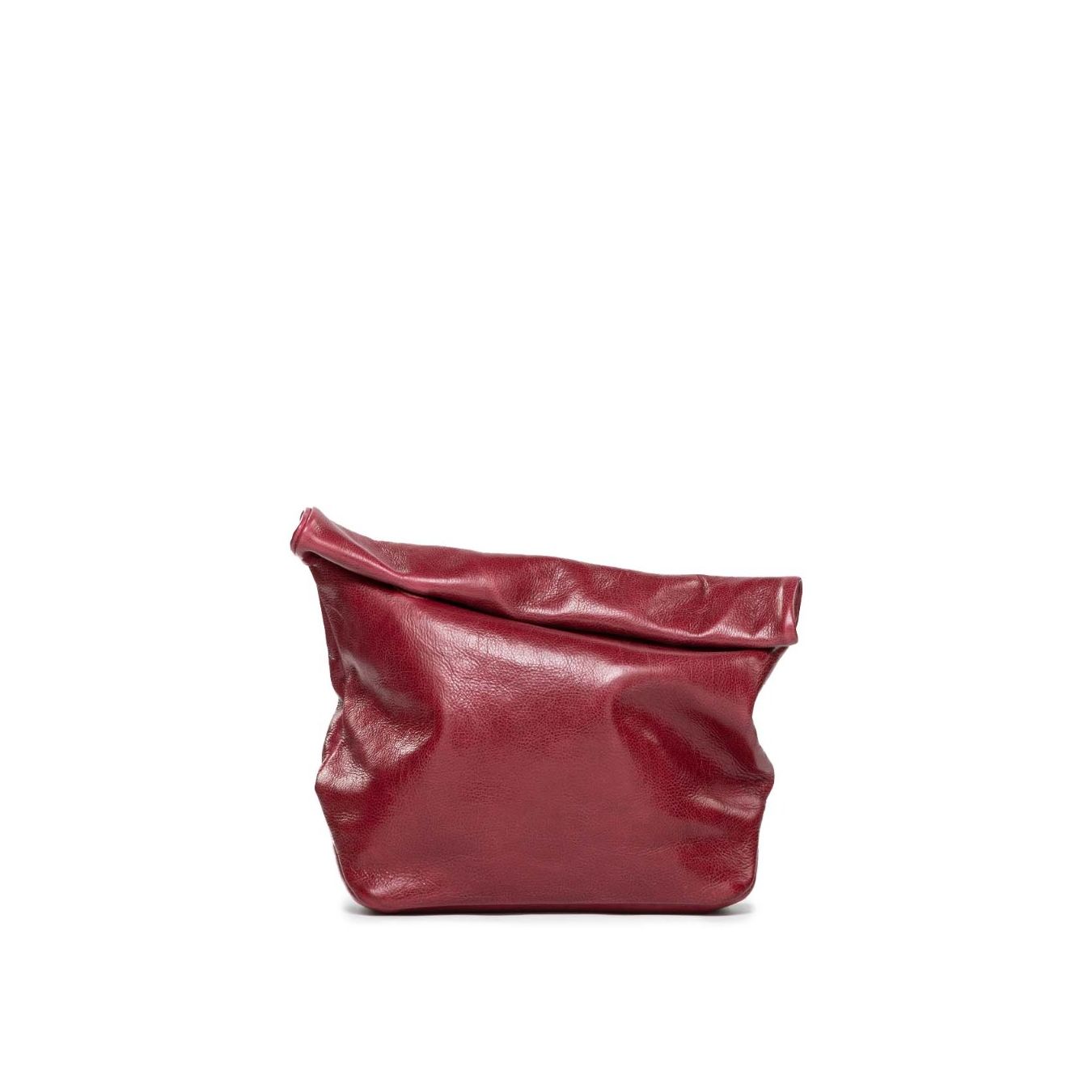 clutch in pelle rossa
