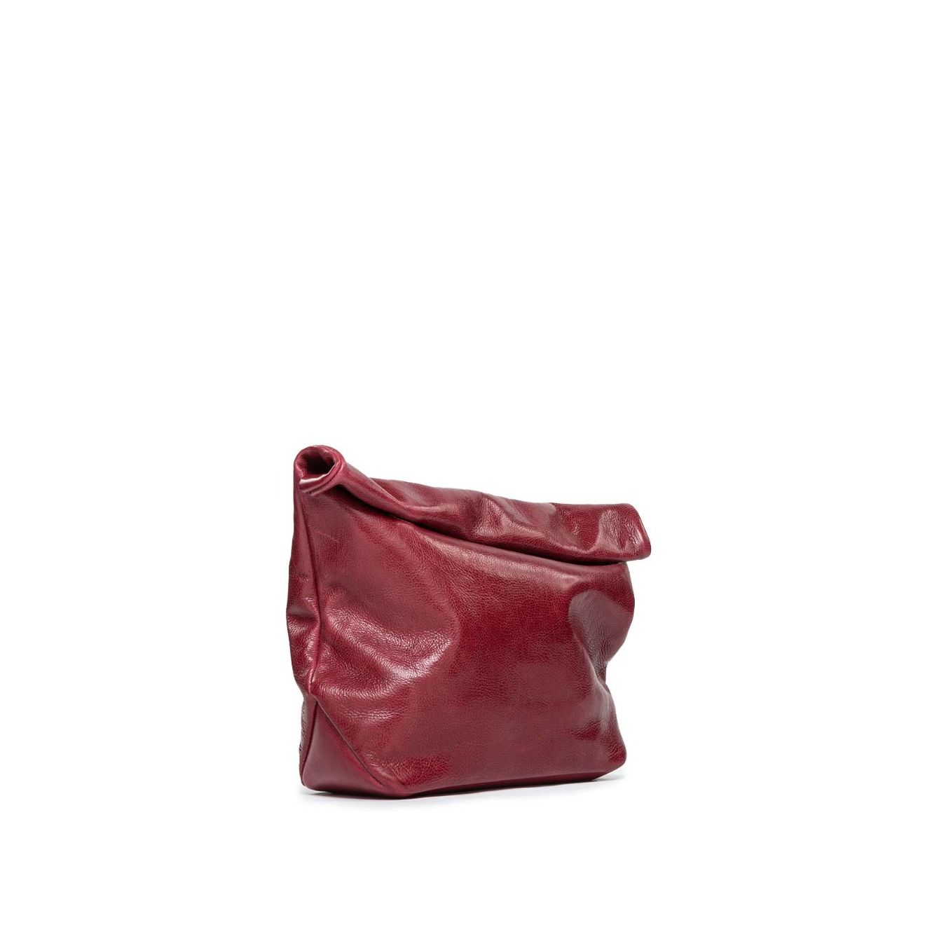 clutch in pelle rossa