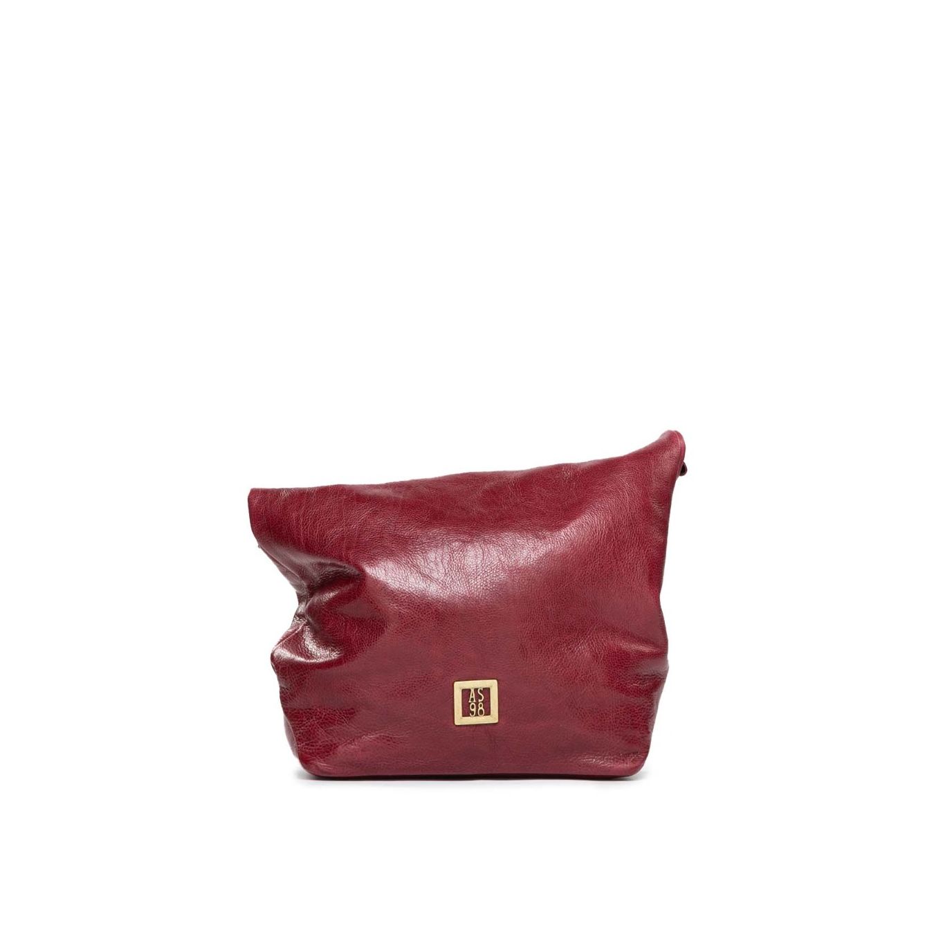 clutch in pelle rossa