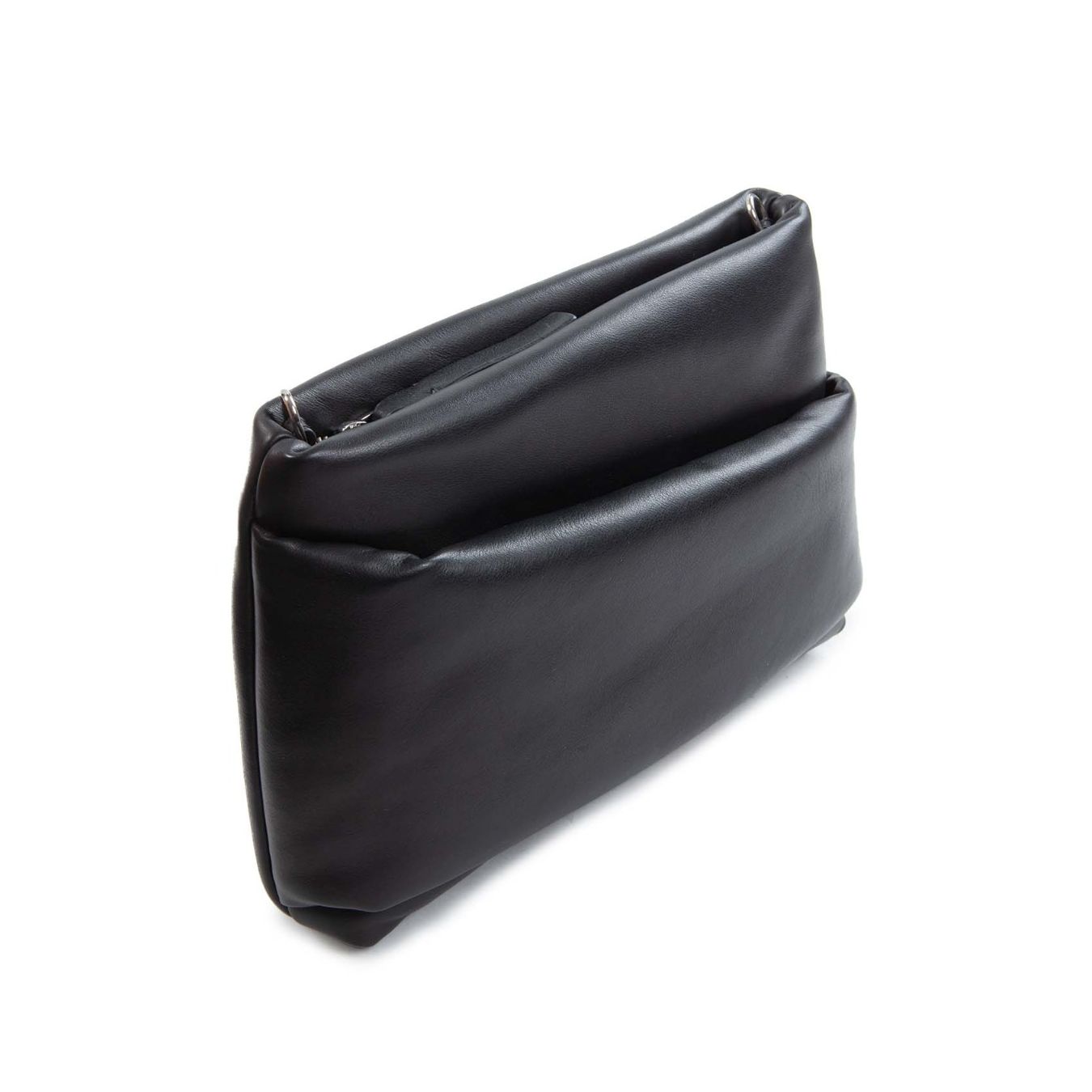 clutch TORA MINI in pelle nera  dietro