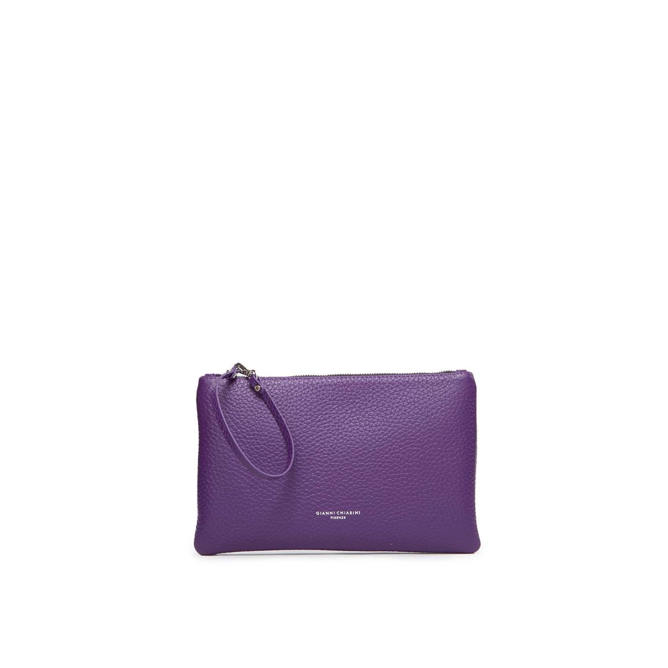 clutch in pelle viola gianni chiarini