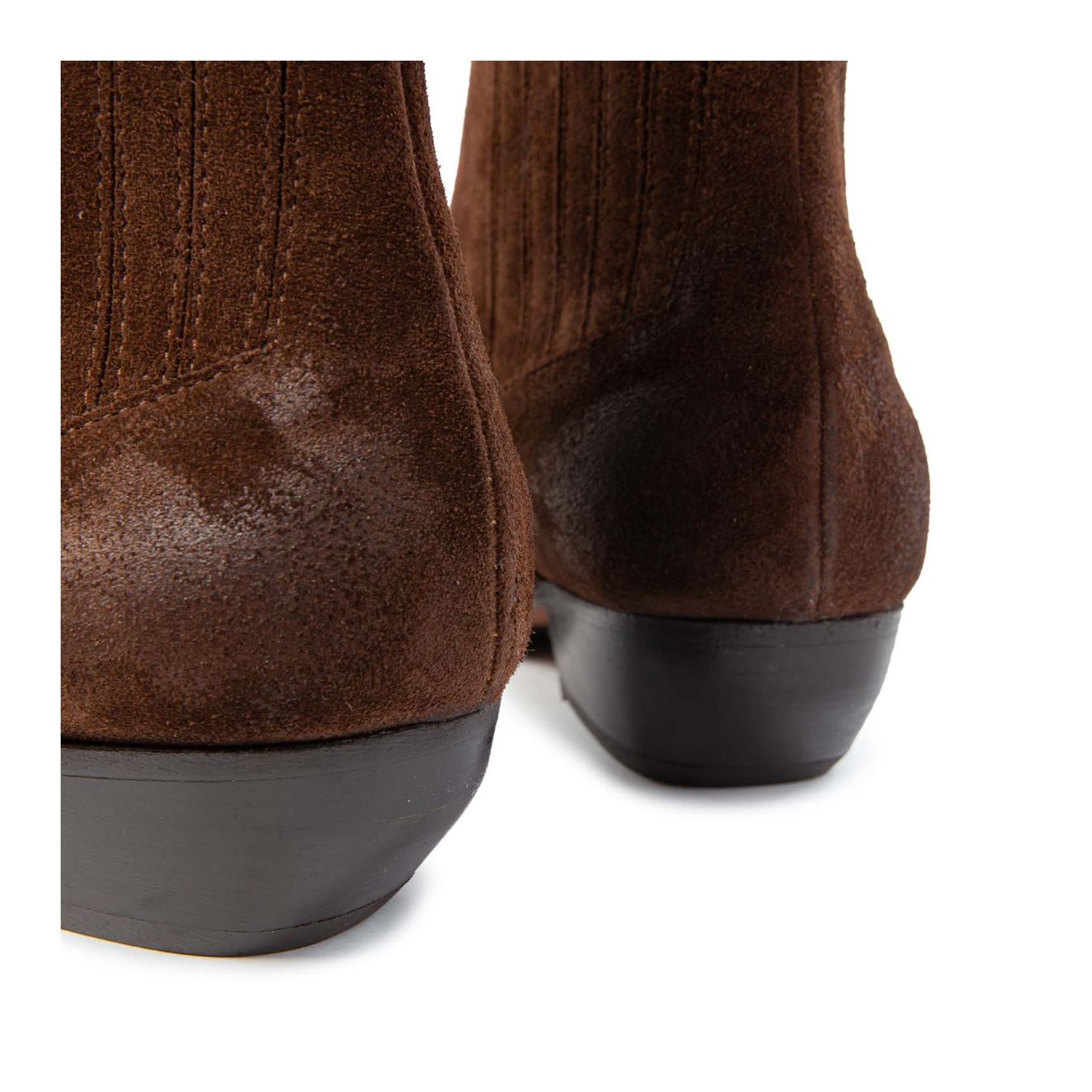 texano beatles in camoscio marrone tacco
