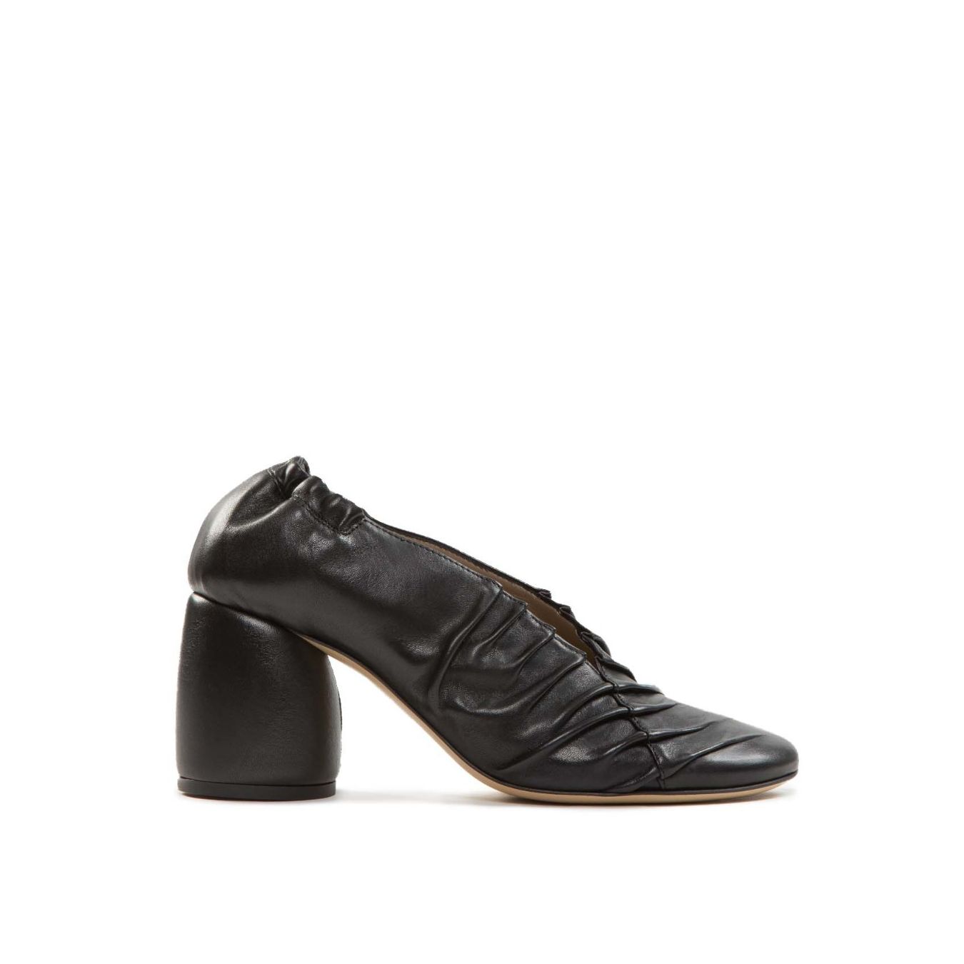decollete in pelle nera 