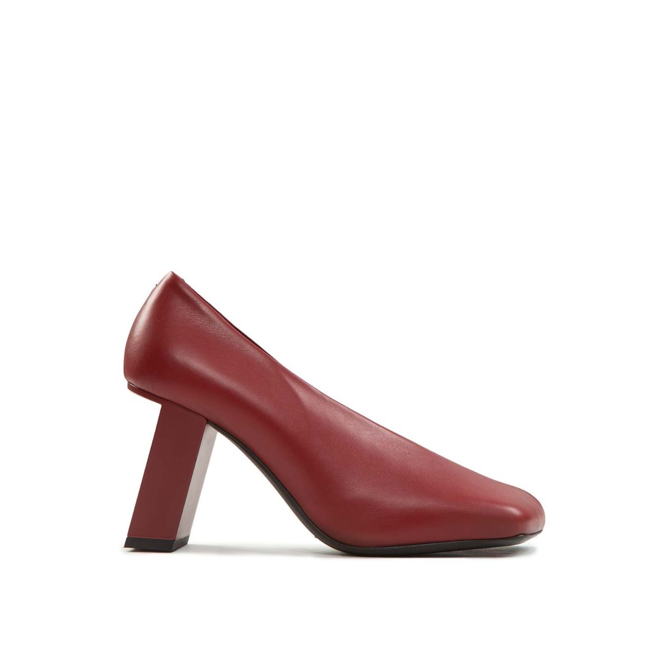 decollete in pelle rosso dark 