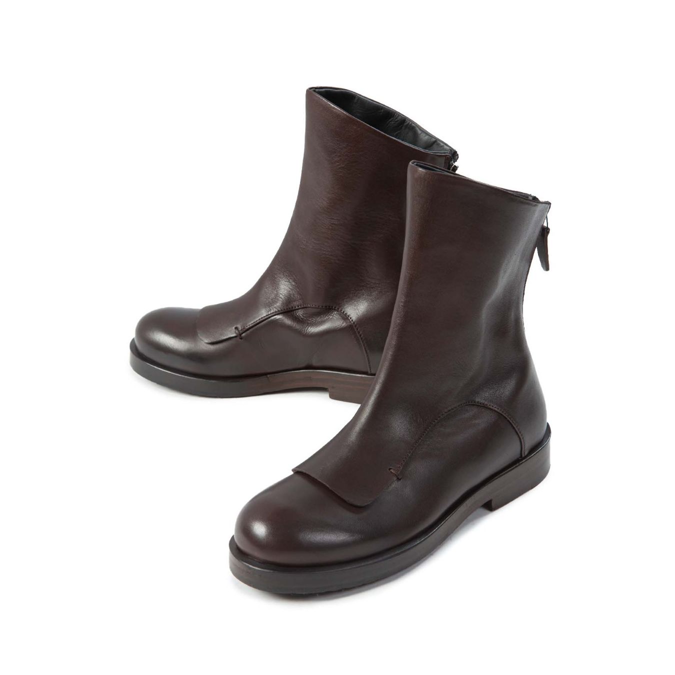ernesto dolani biker con ghetta in pelle amaranto lato