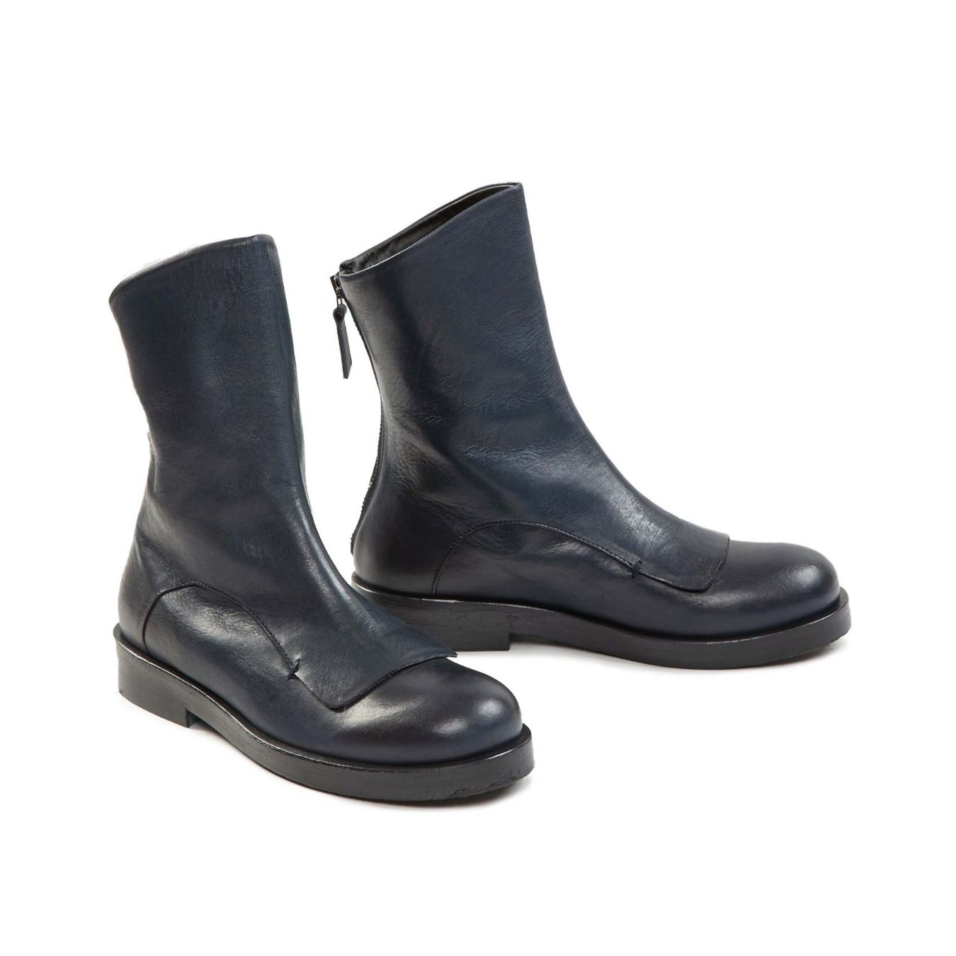 ernesto dolani biker con ghetta in pelle blu 