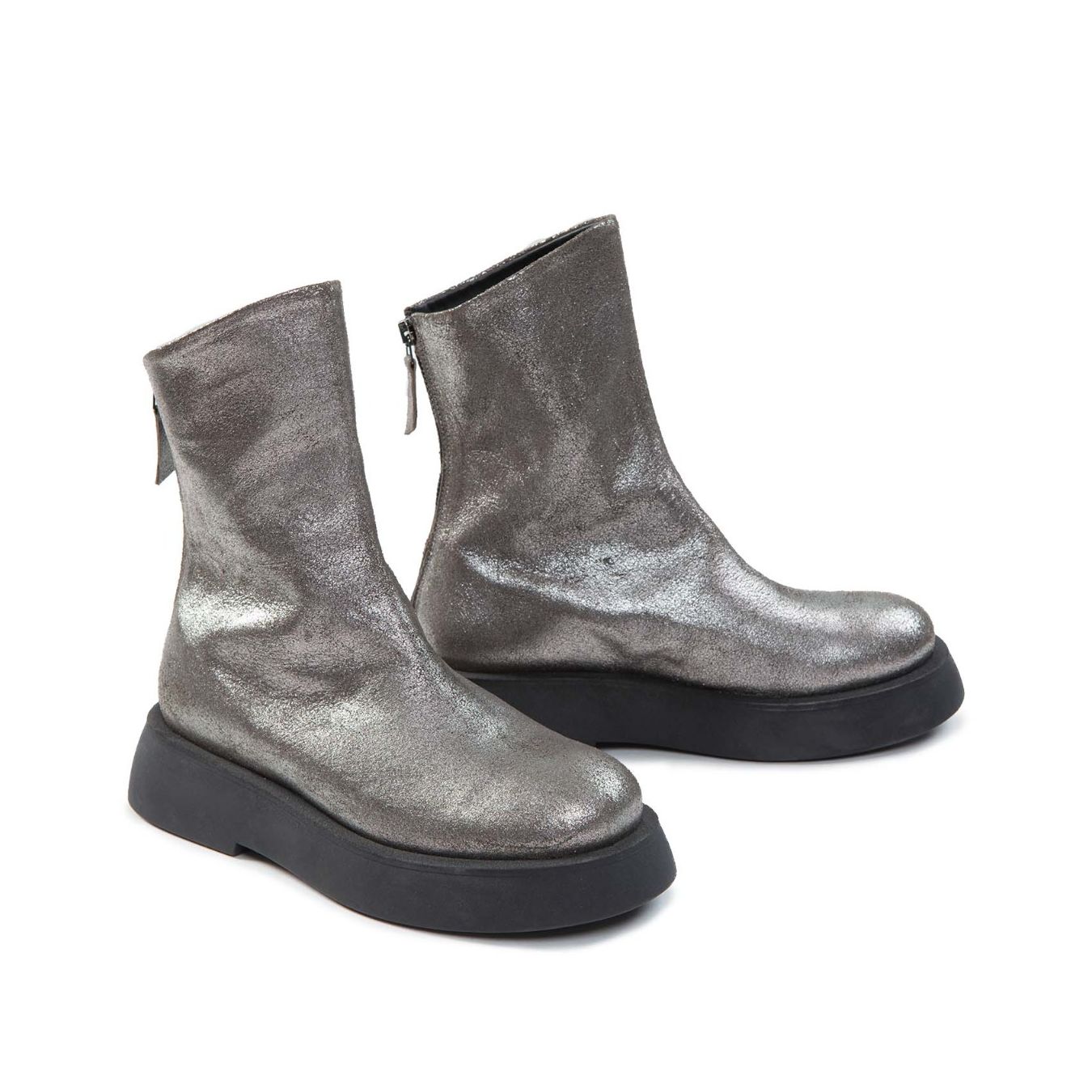 dolani biker in pelle grigio asfalto 