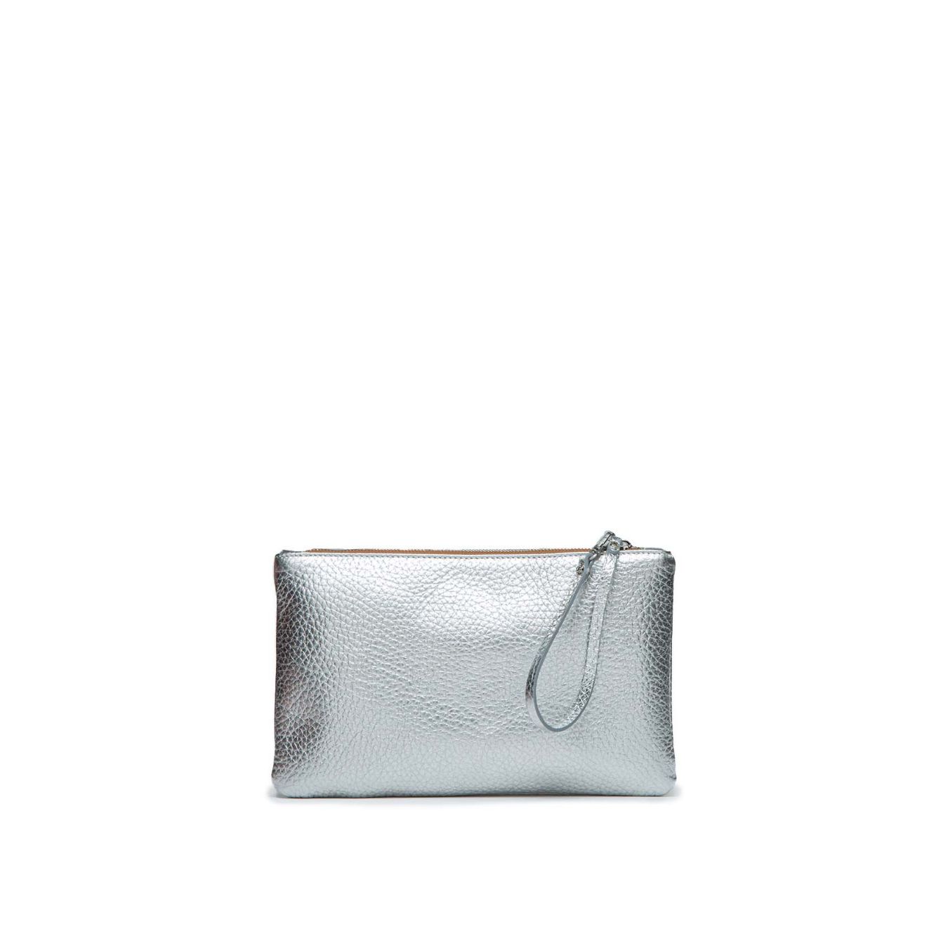shopper DUA large in pelle argento 