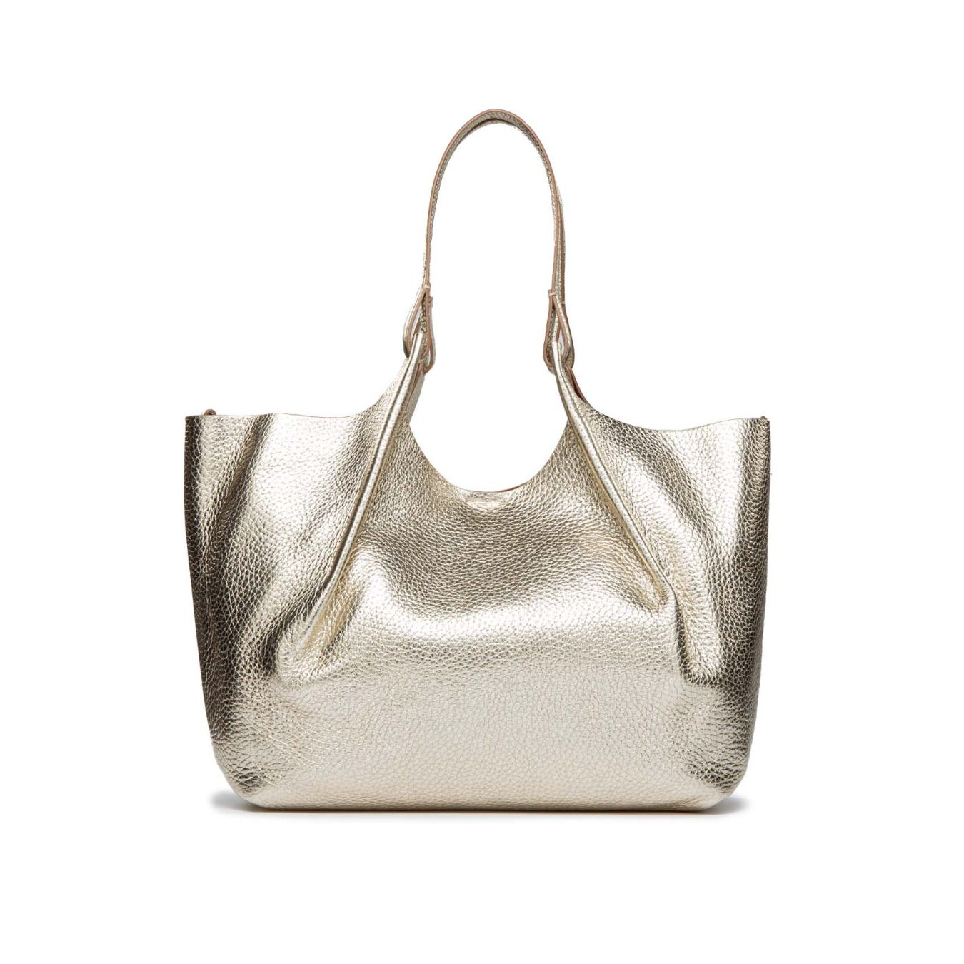 shopper DUA large in pelle light gold